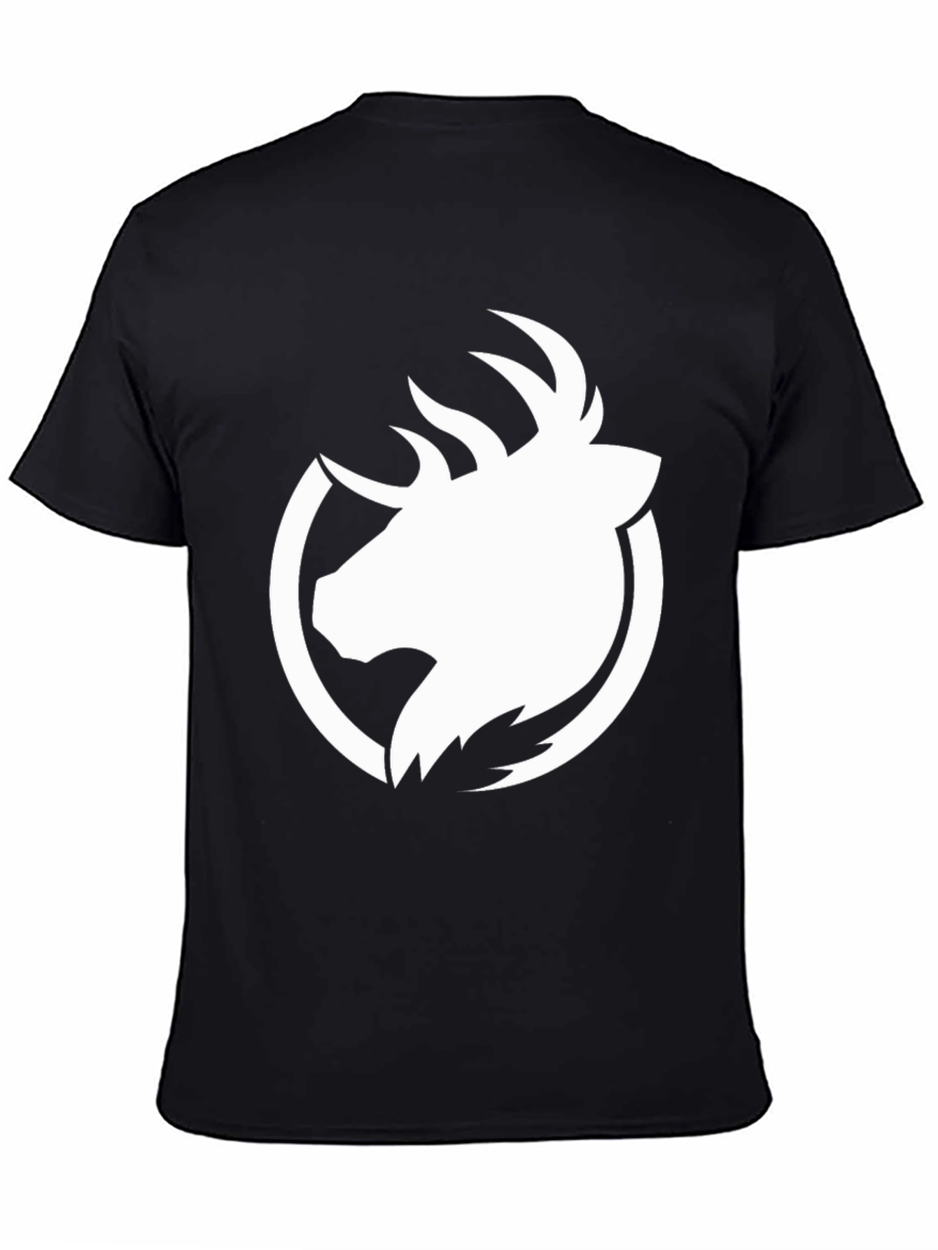 Elk Head Graphic Black T-Shirt