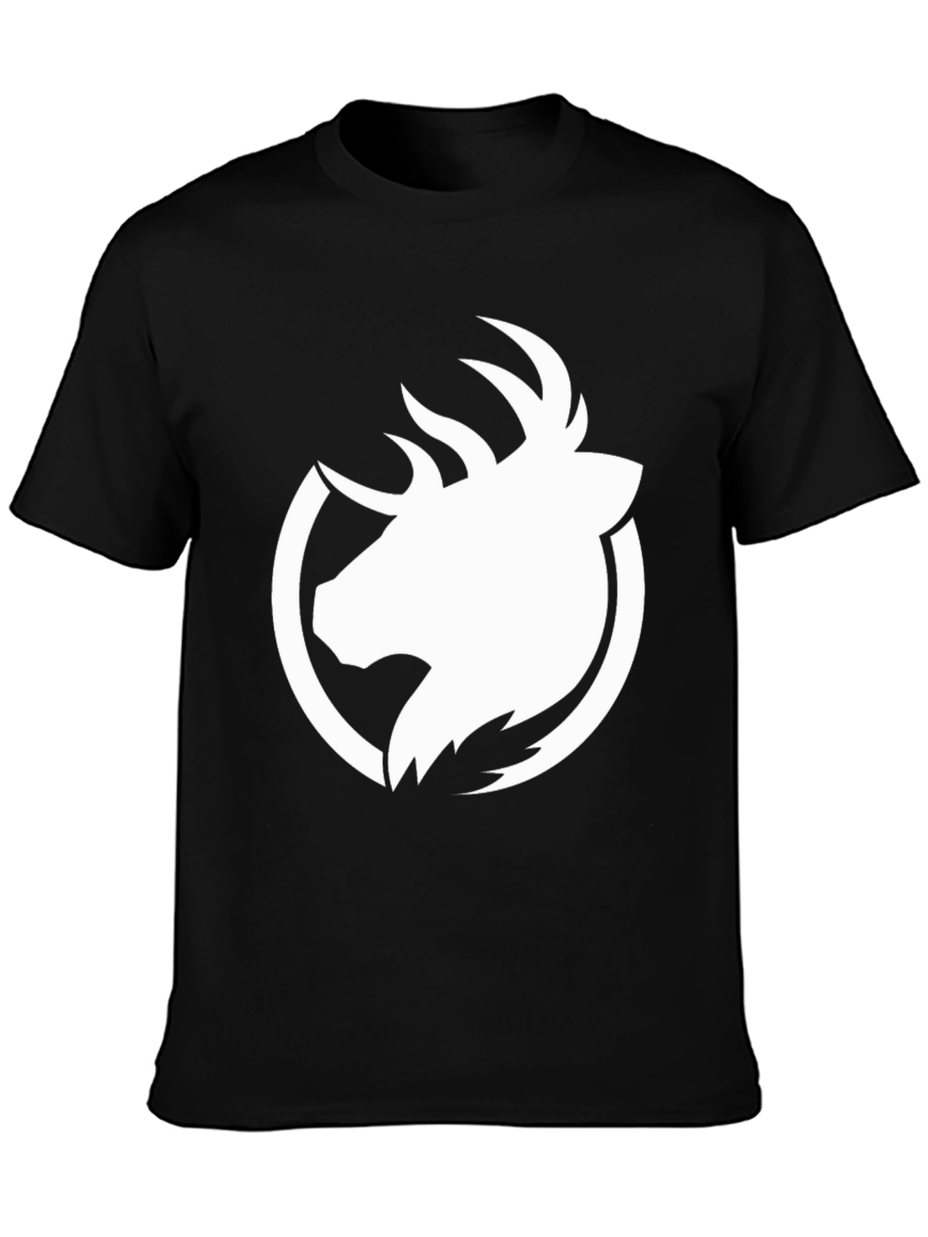 Elk Head Graphic Black T-Shirt