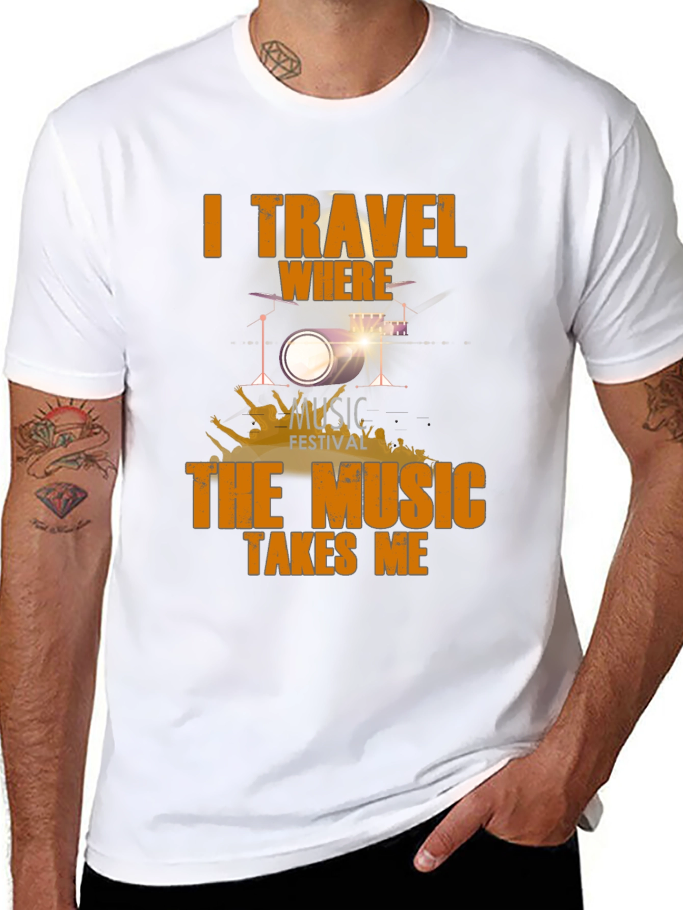 Music Festival Drum Set T-Shirt