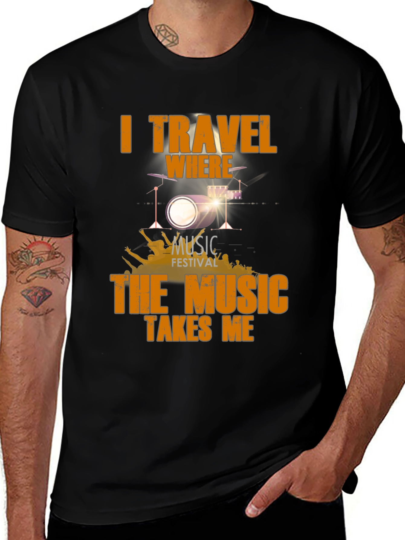 Music Festival Drum Set T-Shirt