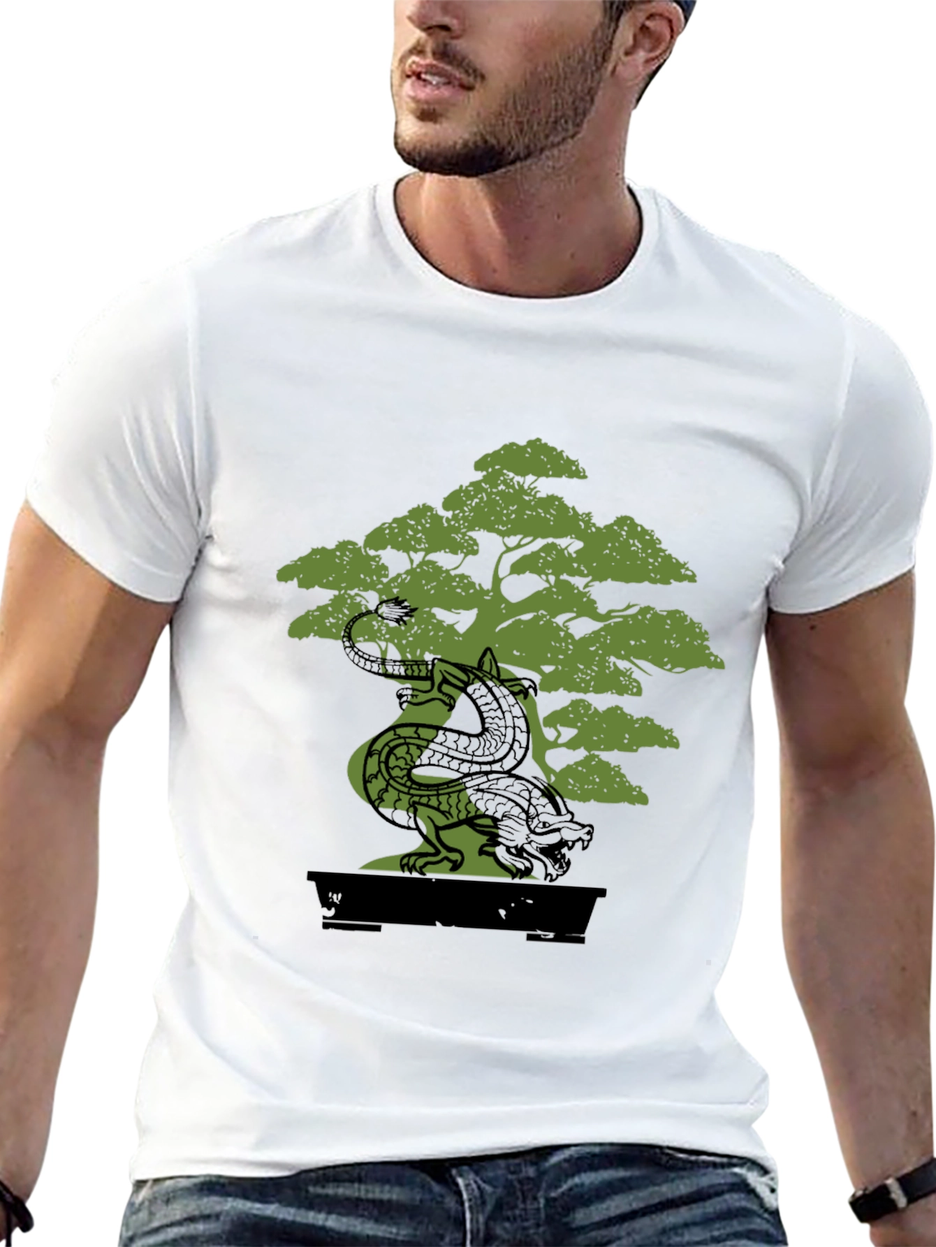 Dragon Bonsai Graphic Tee - Unique Design