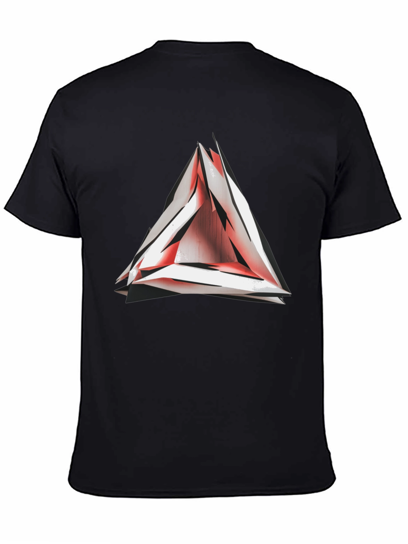 Abstract Red Triangle Graphic T-Shirt
