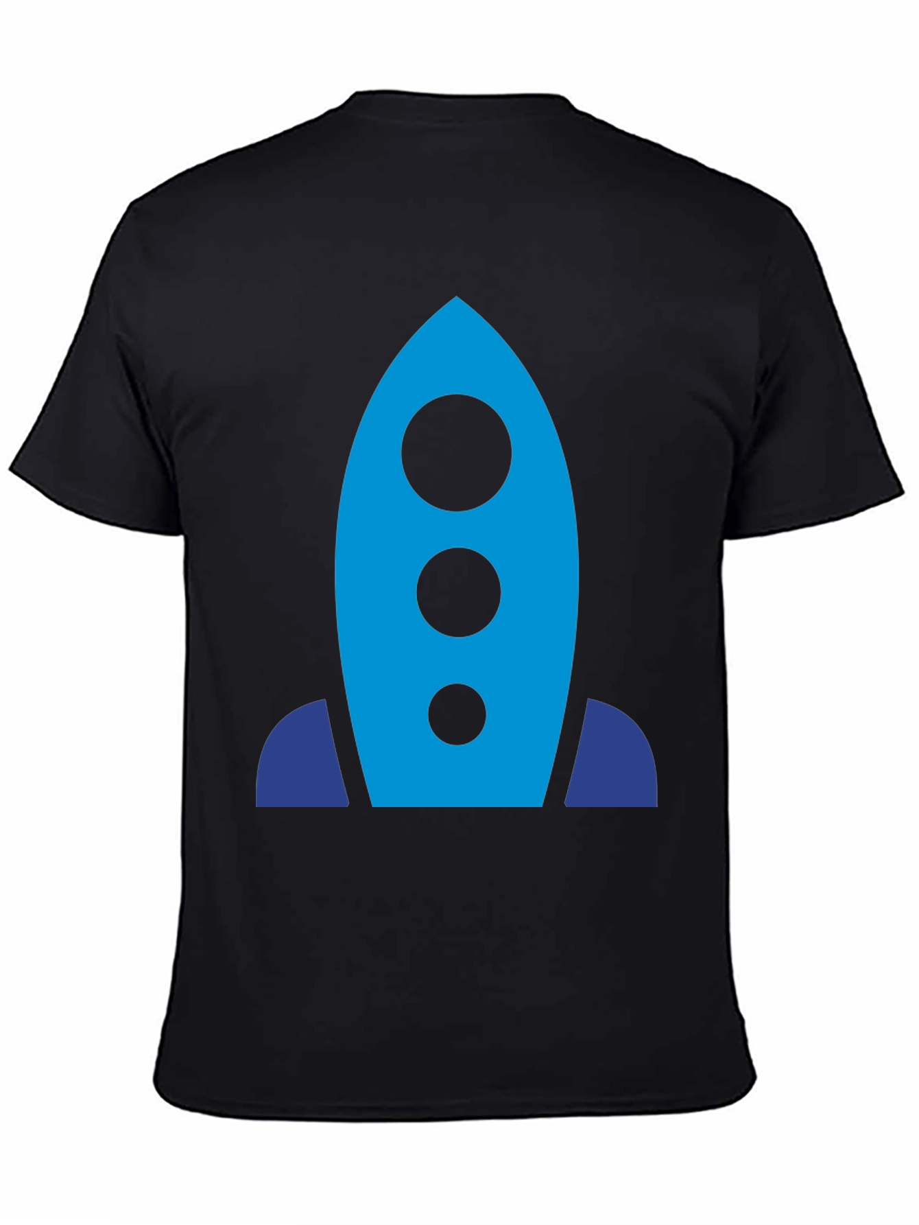 Rocket Graphic T-Shirt - Black Modern Design