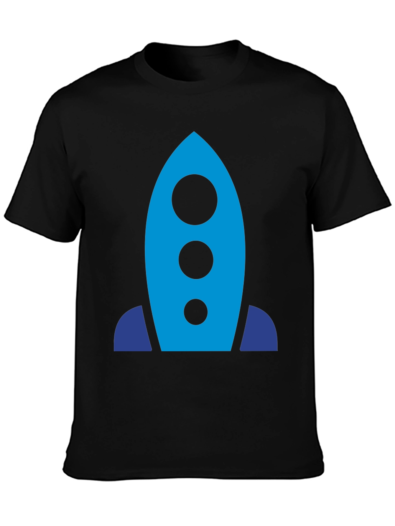 Rocket Graphic T-Shirt - Black Modern Design