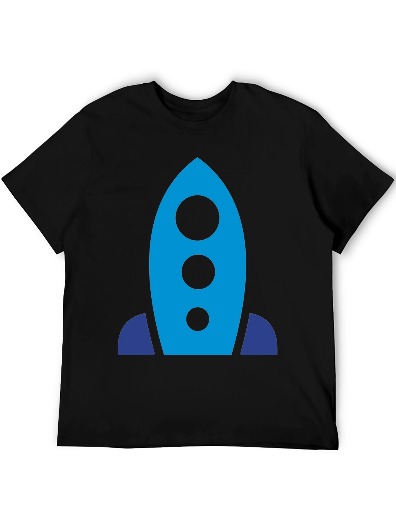 Rocket Graphic T-Shirt - Black Modern Design