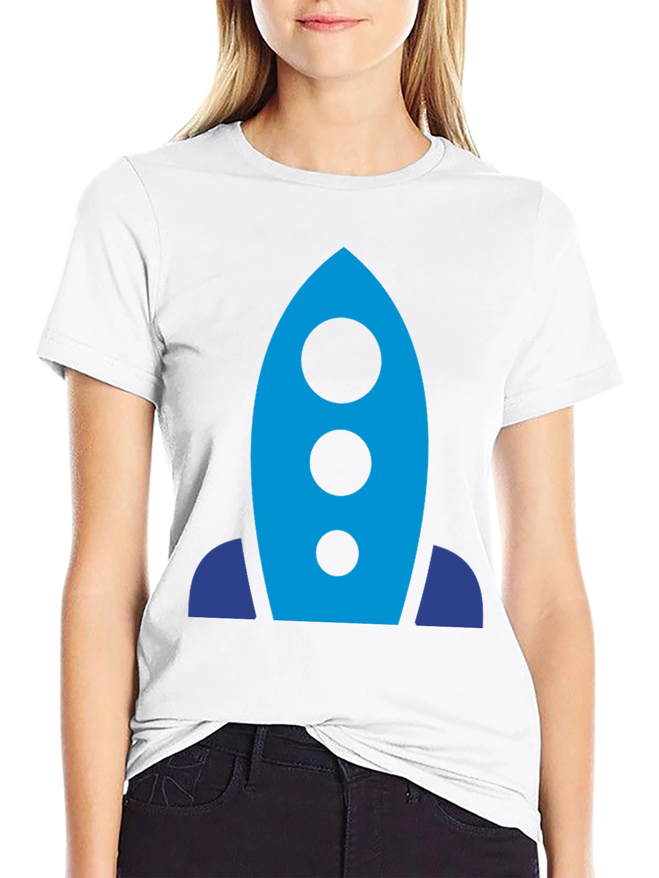 Rocket Graphic T-Shirt - Black Modern Design