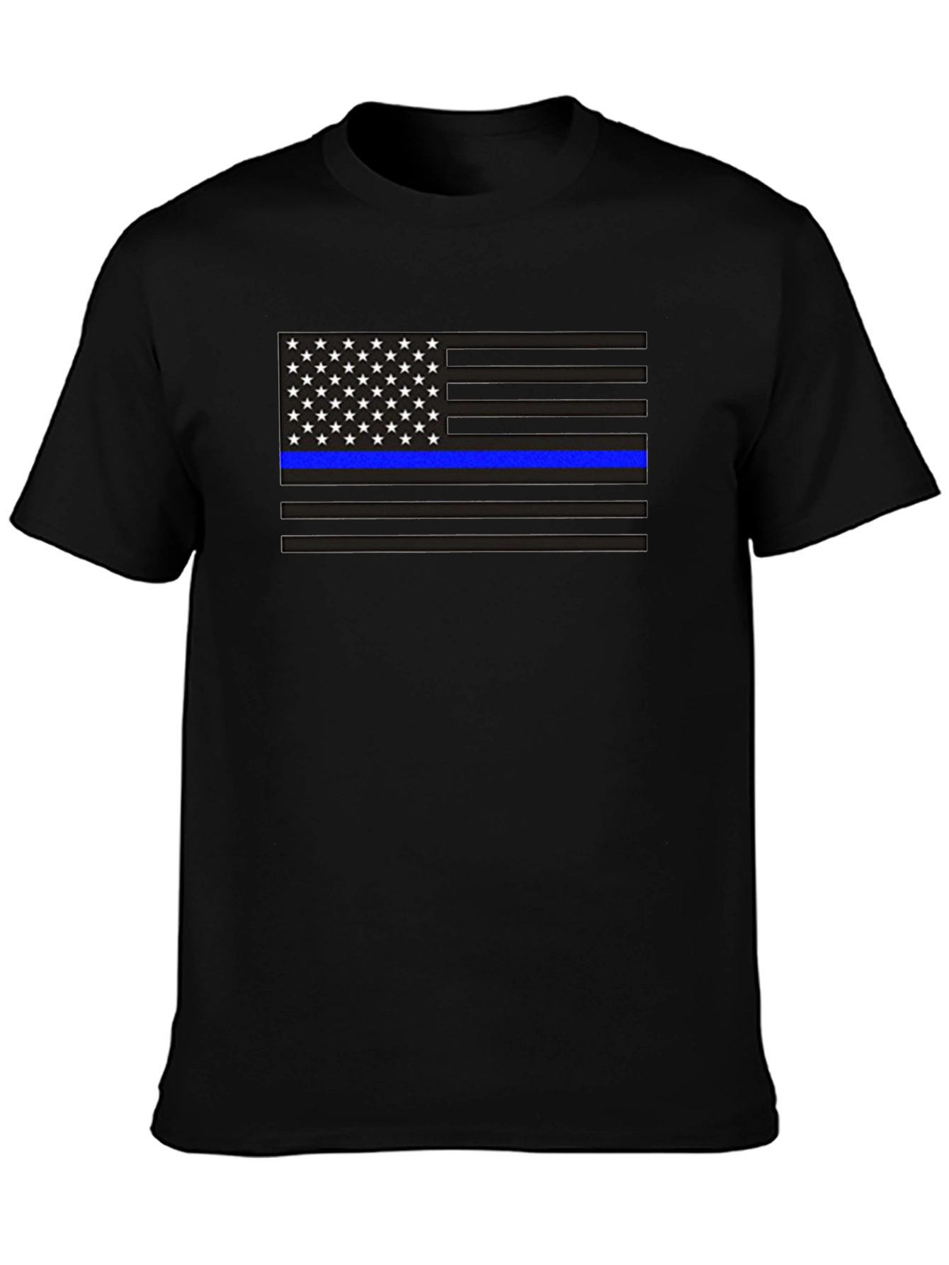 Thin Blue Line American Flag Graphic Tee