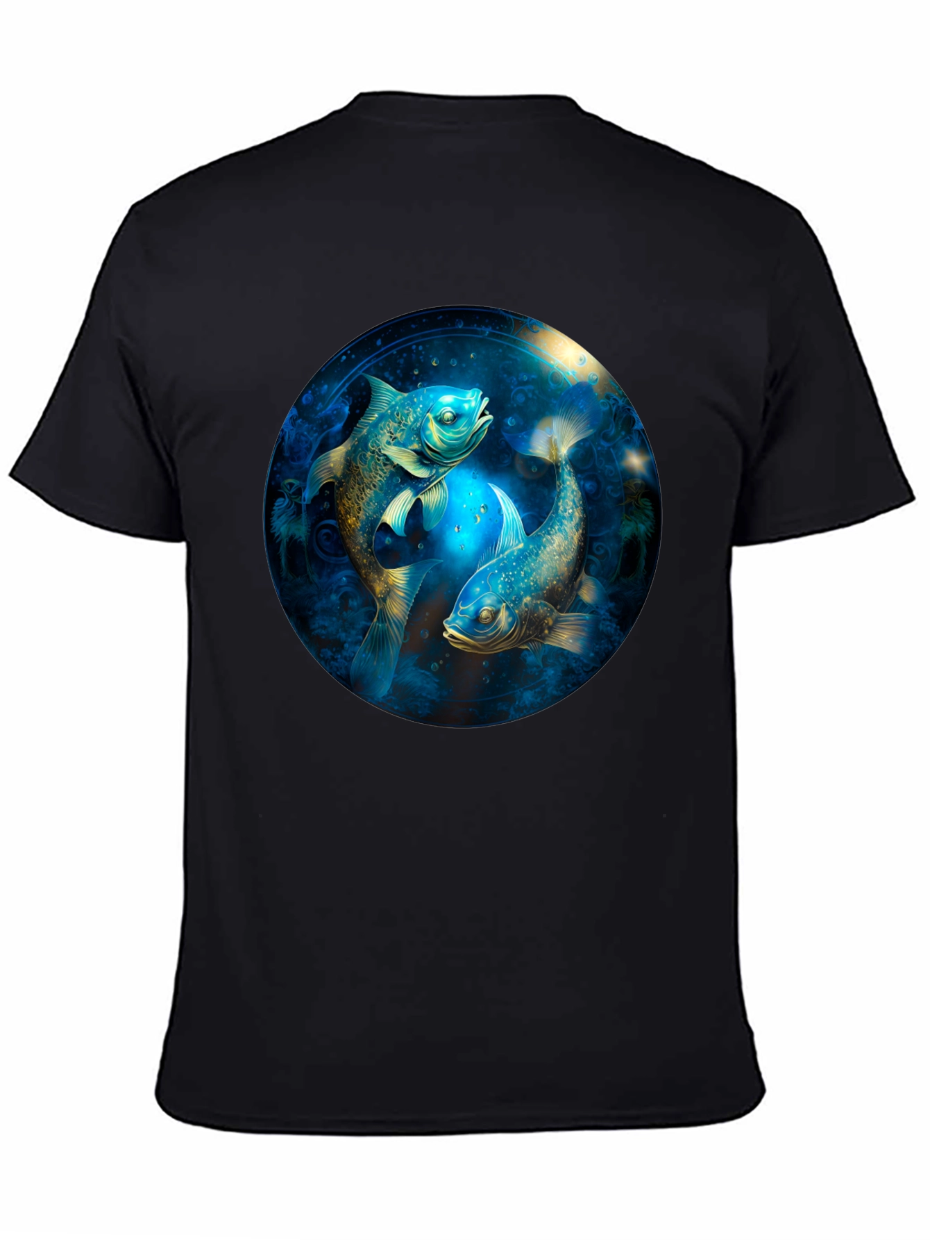 Pisces Zodiac T-Shirt - Artistic Fish Design