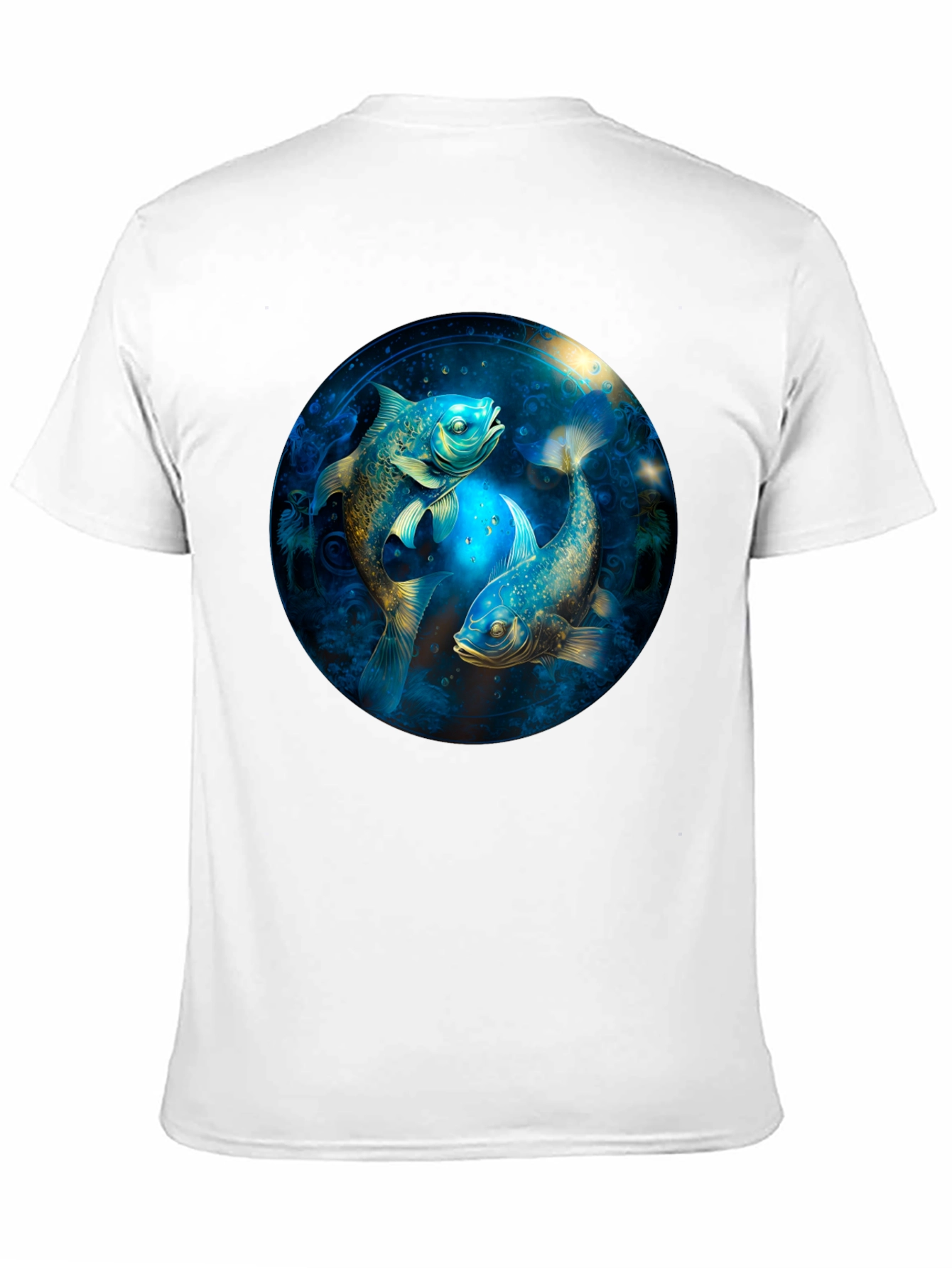 Pisces Zodiac T-Shirt - Artistic Fish Design