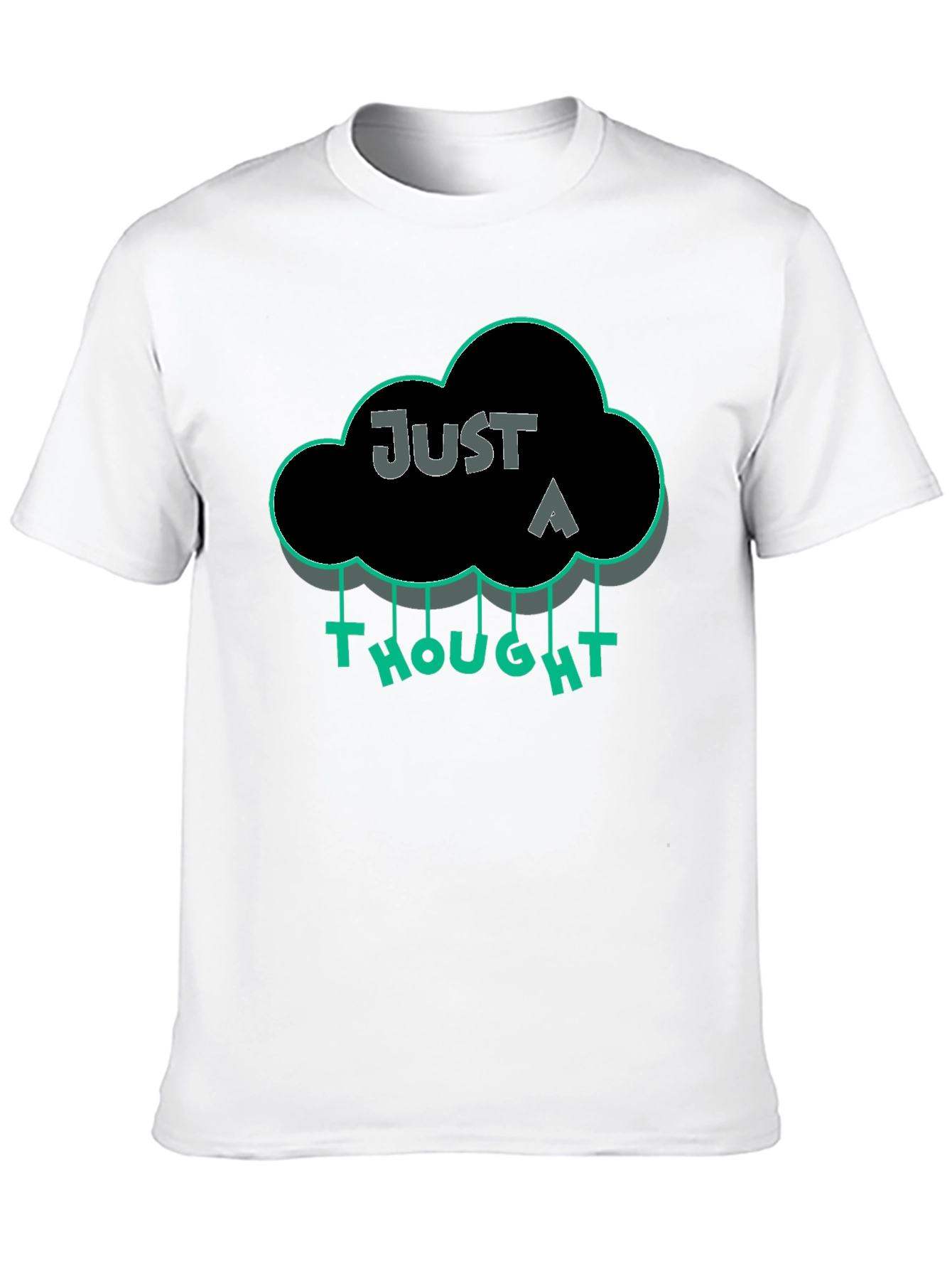 Just a Thought Graphic T-Shirt - Black
