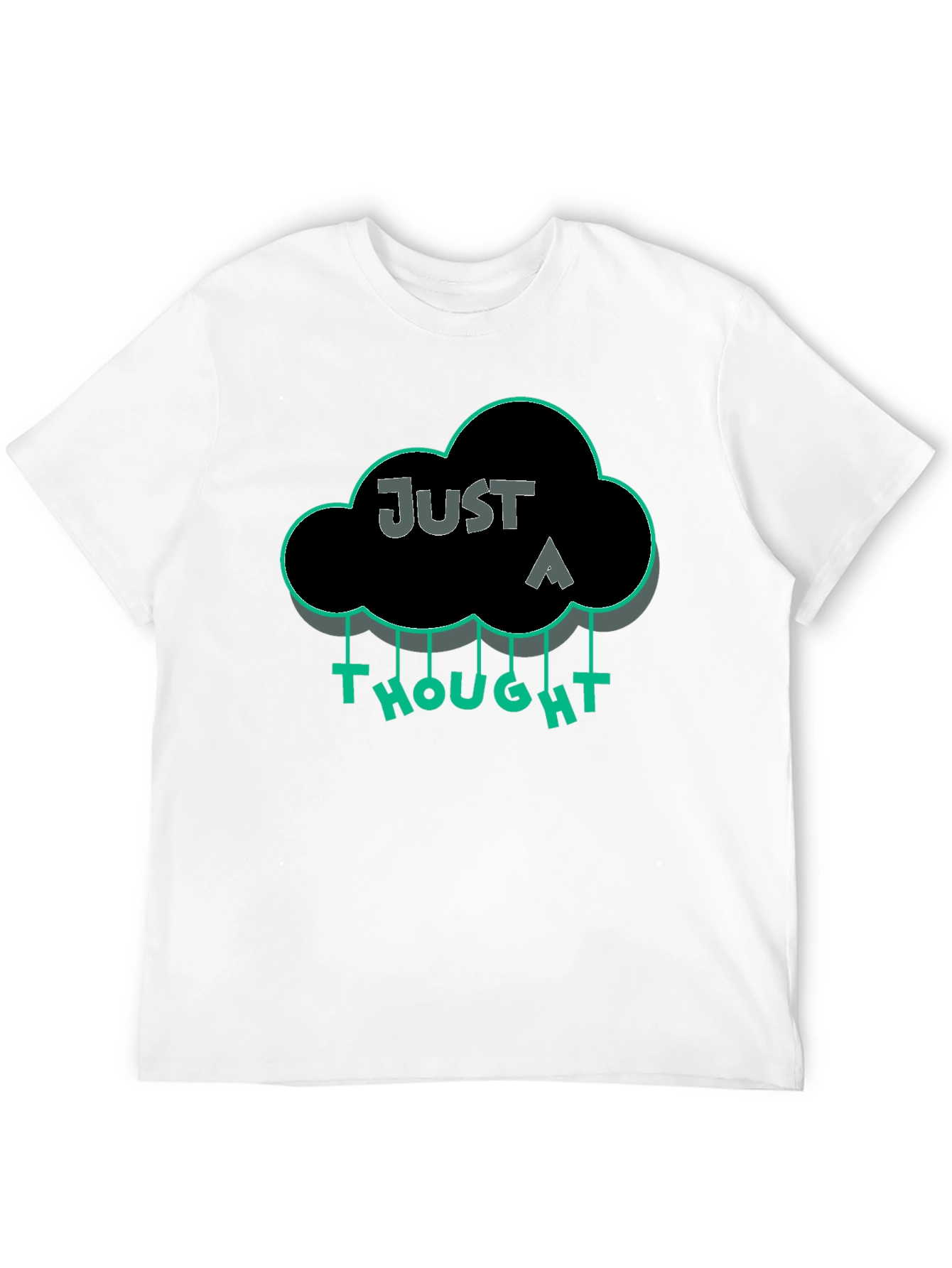 Just a Thought Graphic T-Shirt - Black