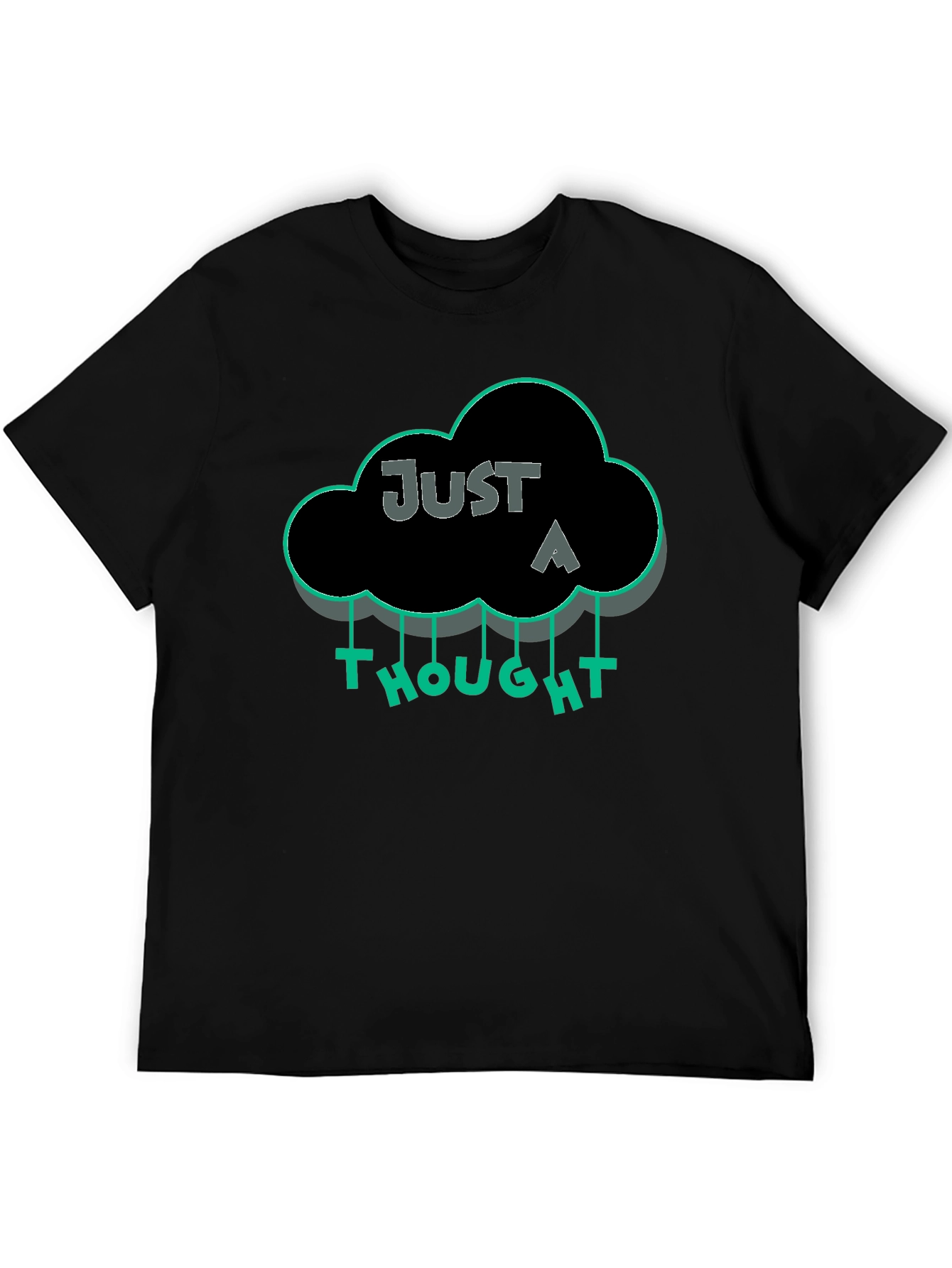 Just a Thought Graphic T-Shirt - Black