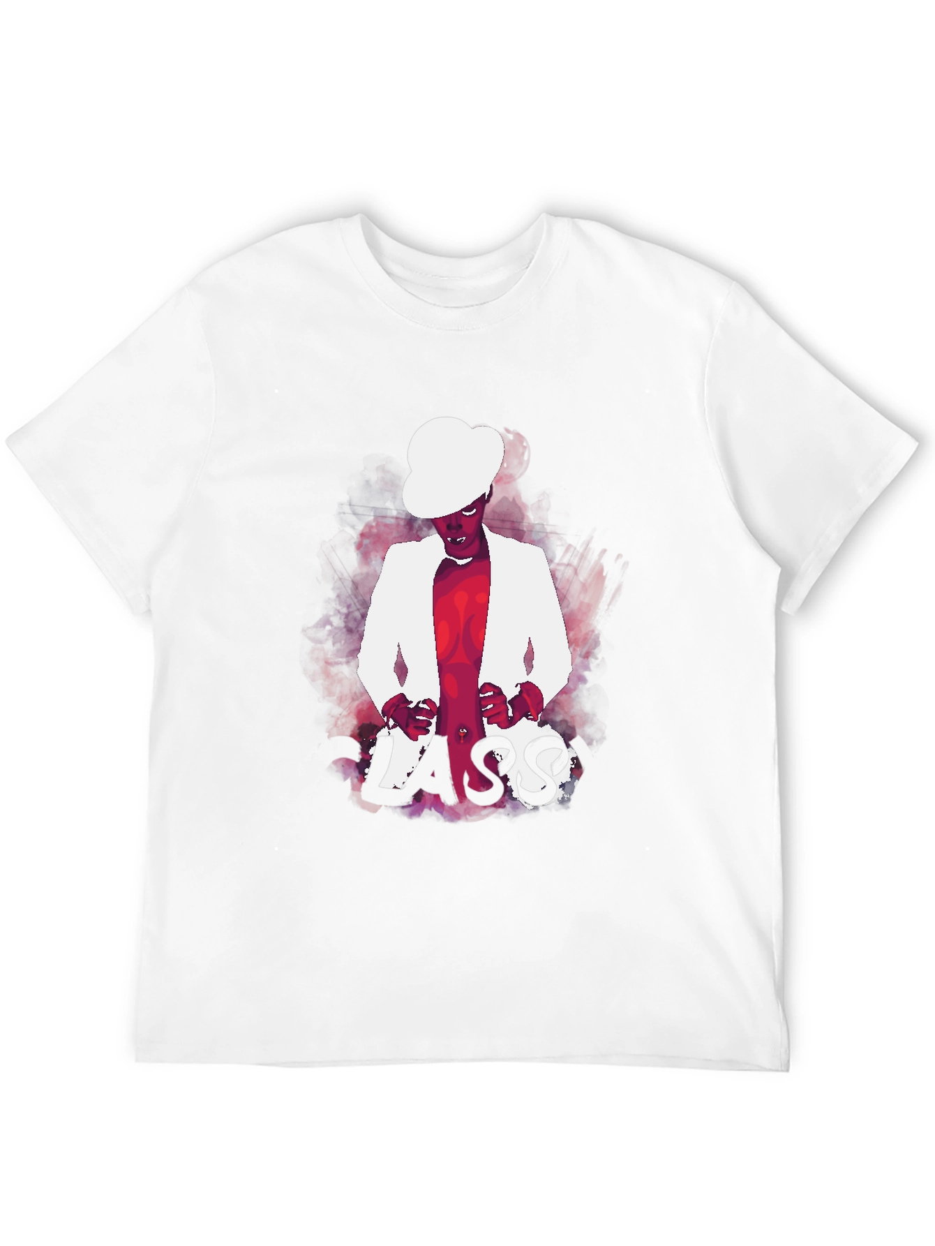 LASS Graphic Print Black Tee