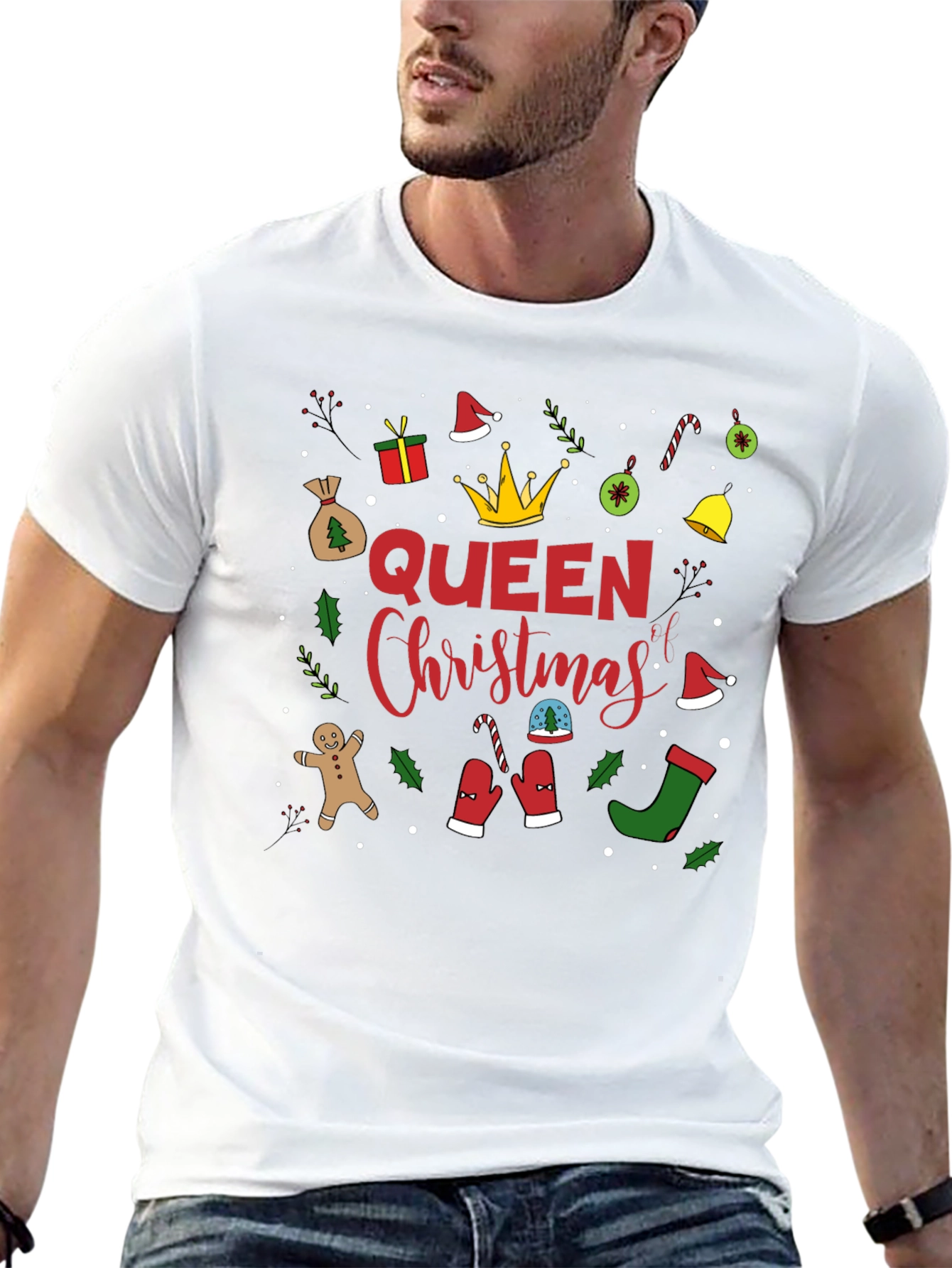 Queen Christmas Graphic Tee Shirt