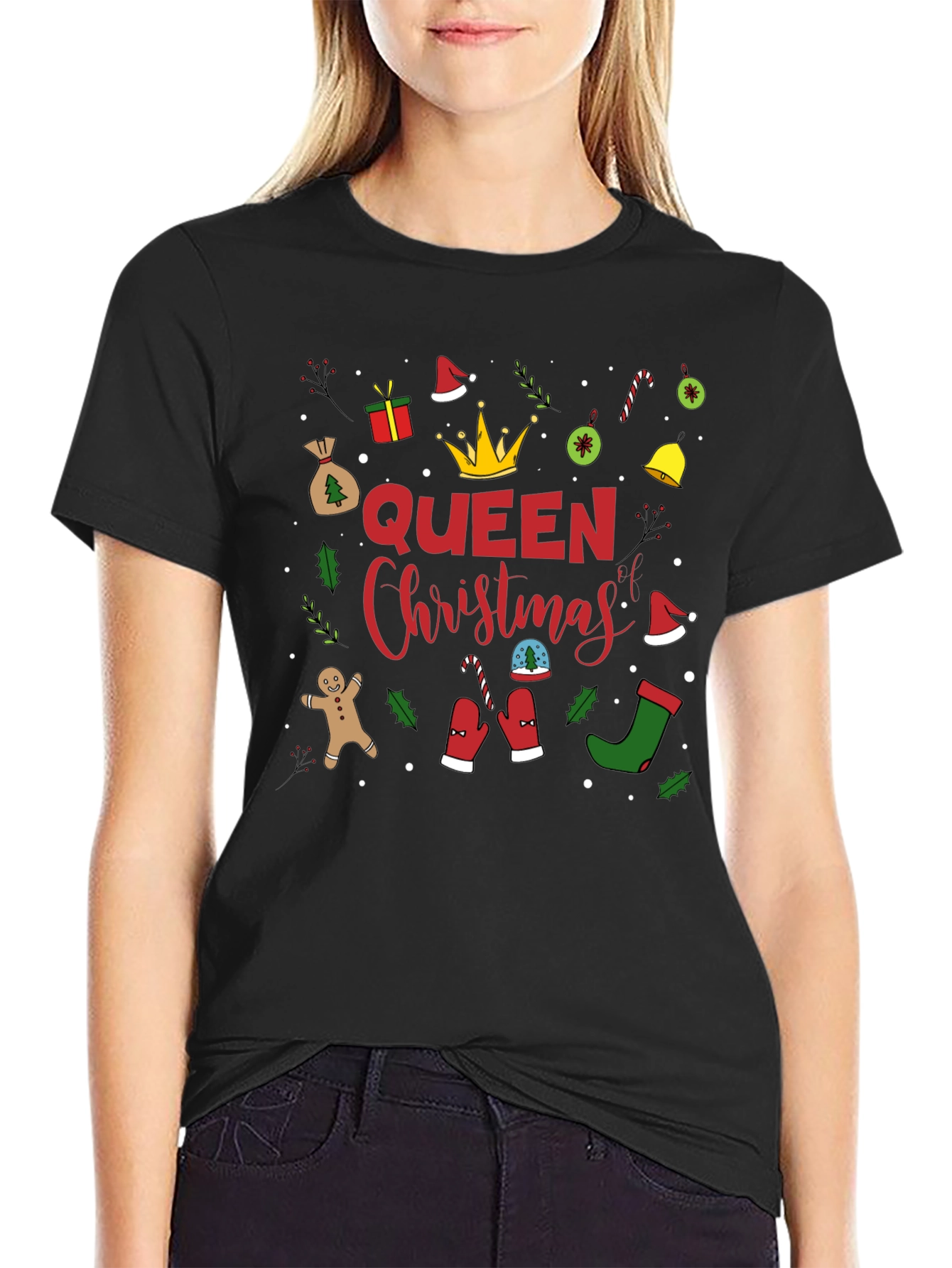 Queen Christmas Graphic Tee Shirt