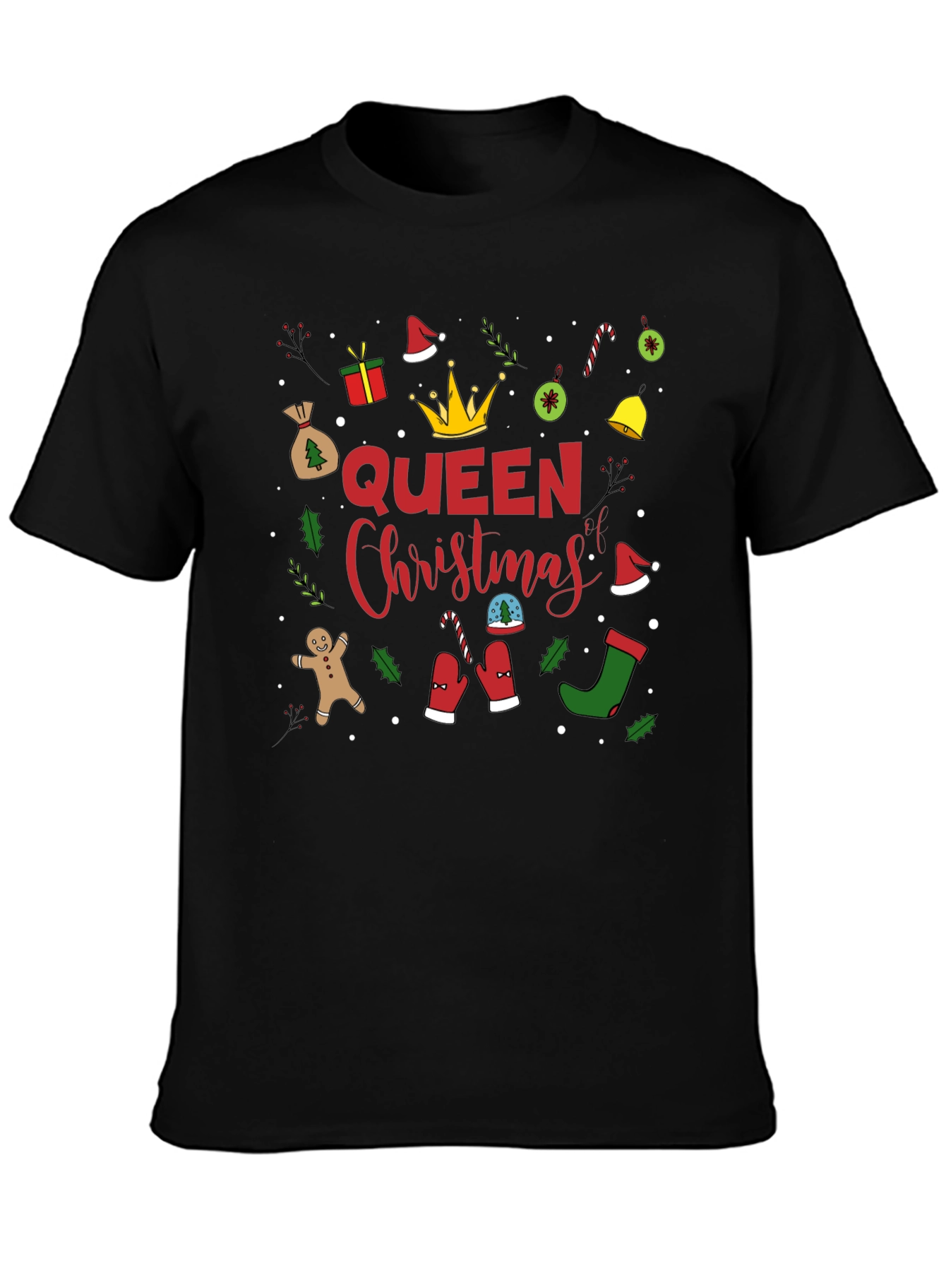 Queen Christmas Graphic Tee Shirt