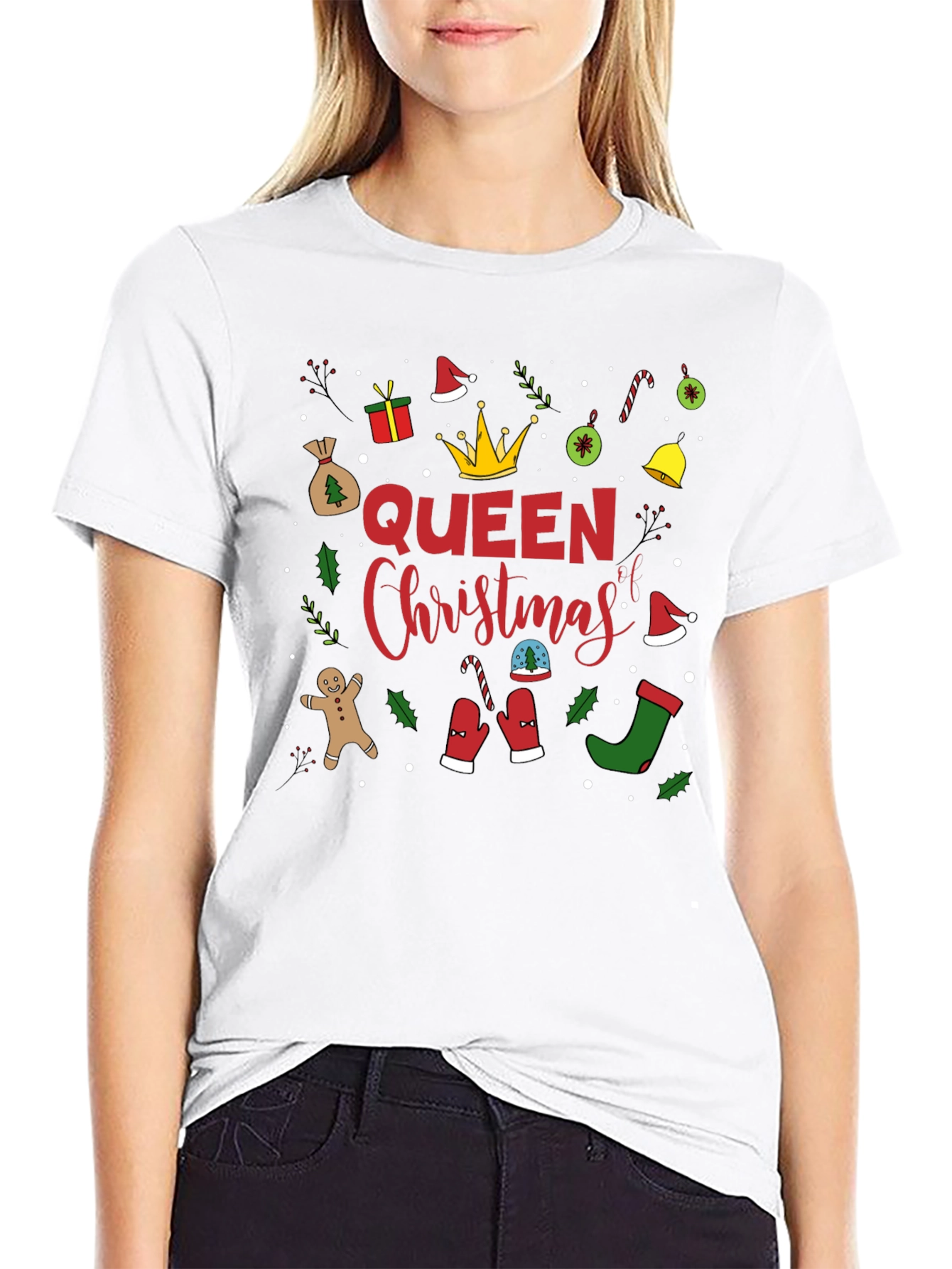 Queen Christmas Graphic Tee Shirt