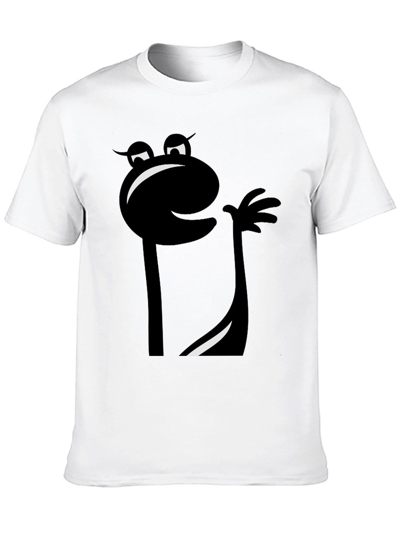 Mens Black Cartoon Character Graphic T-Shirt