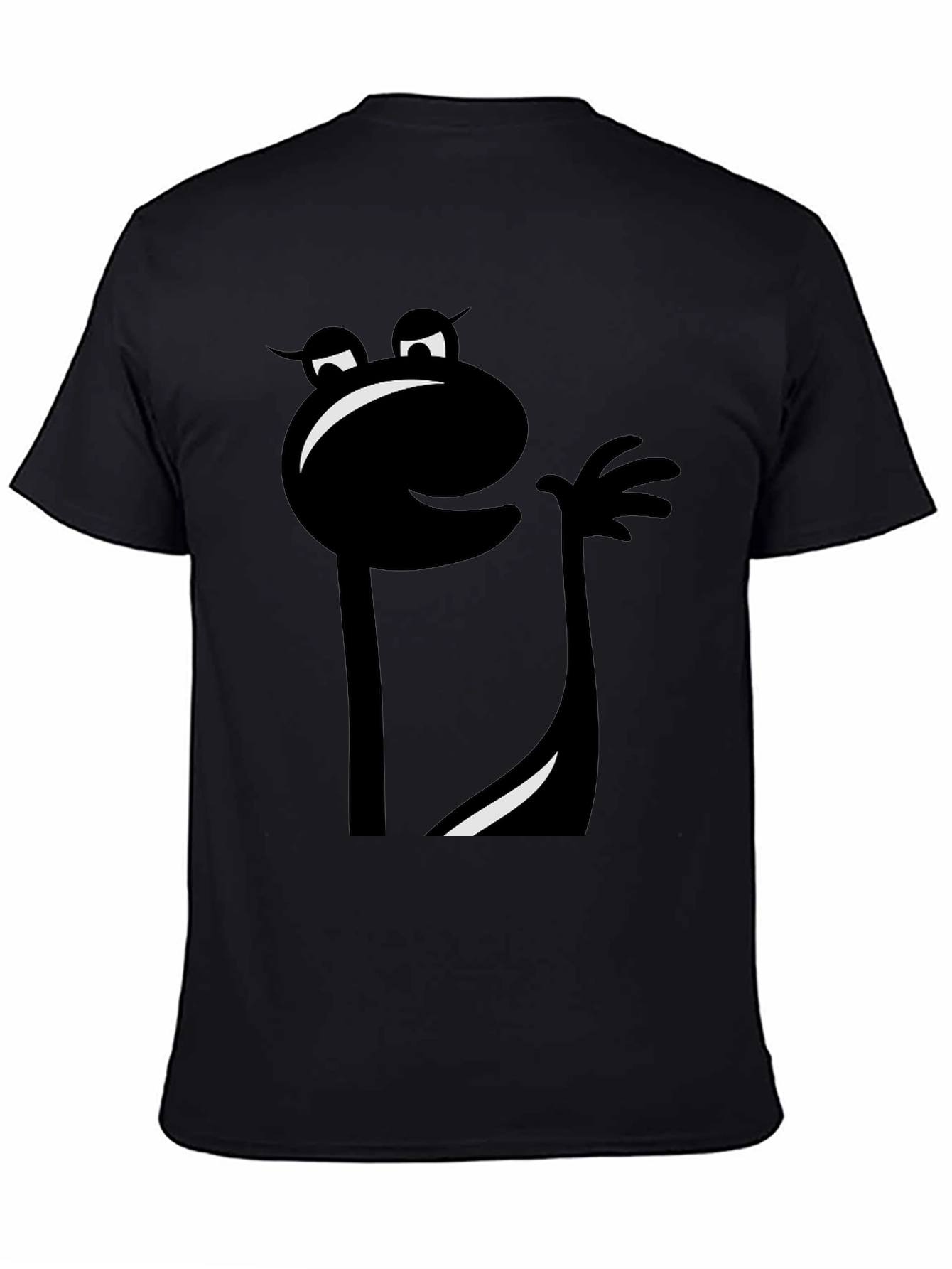 Mens Black Cartoon Character Graphic T-Shirt