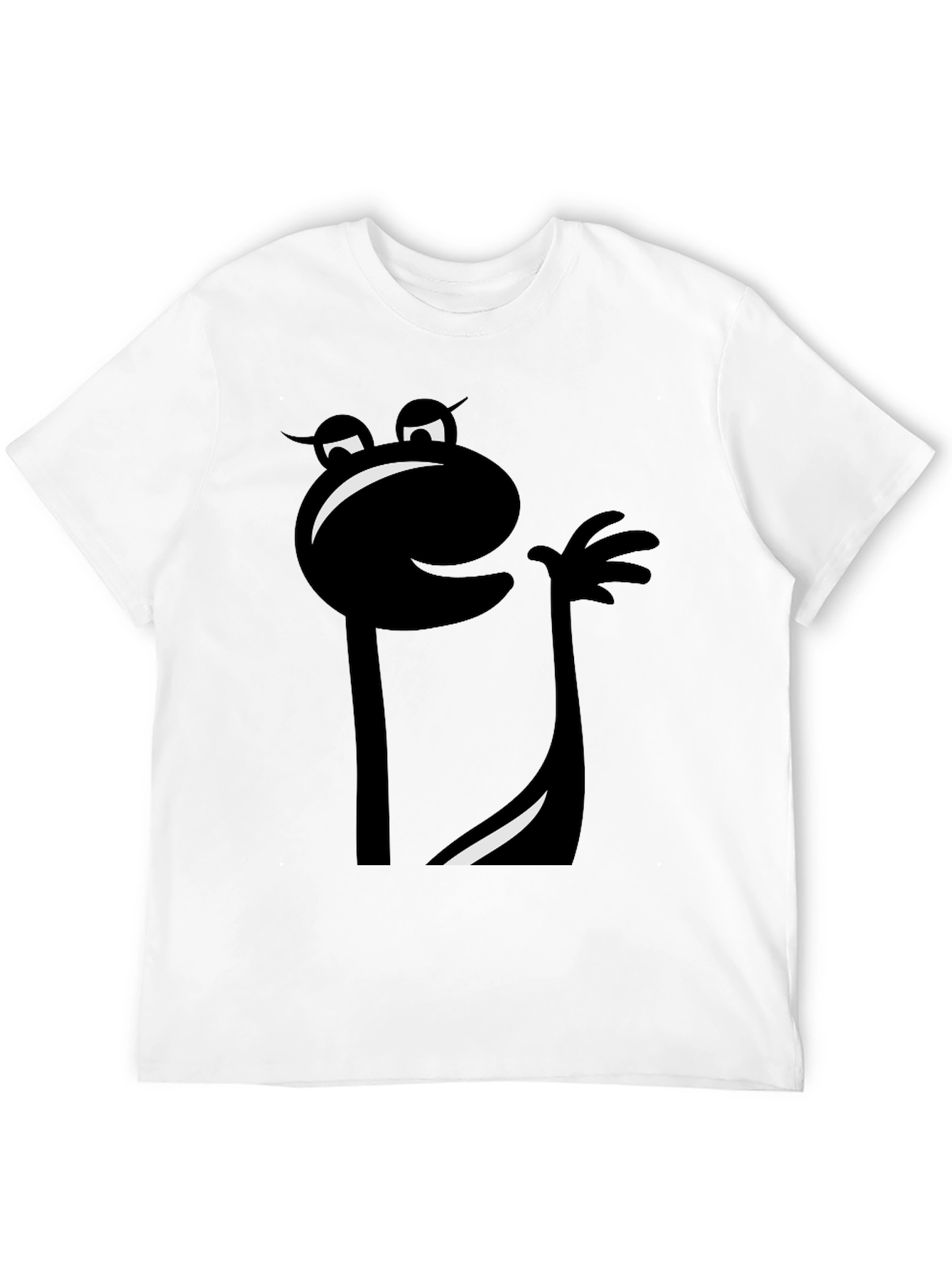 Mens Black Cartoon Character Graphic T-Shirt