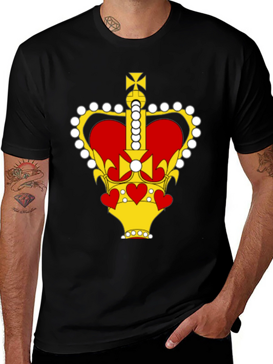 Royal Crown Graphic Tee - Stylish Black T-Shirt