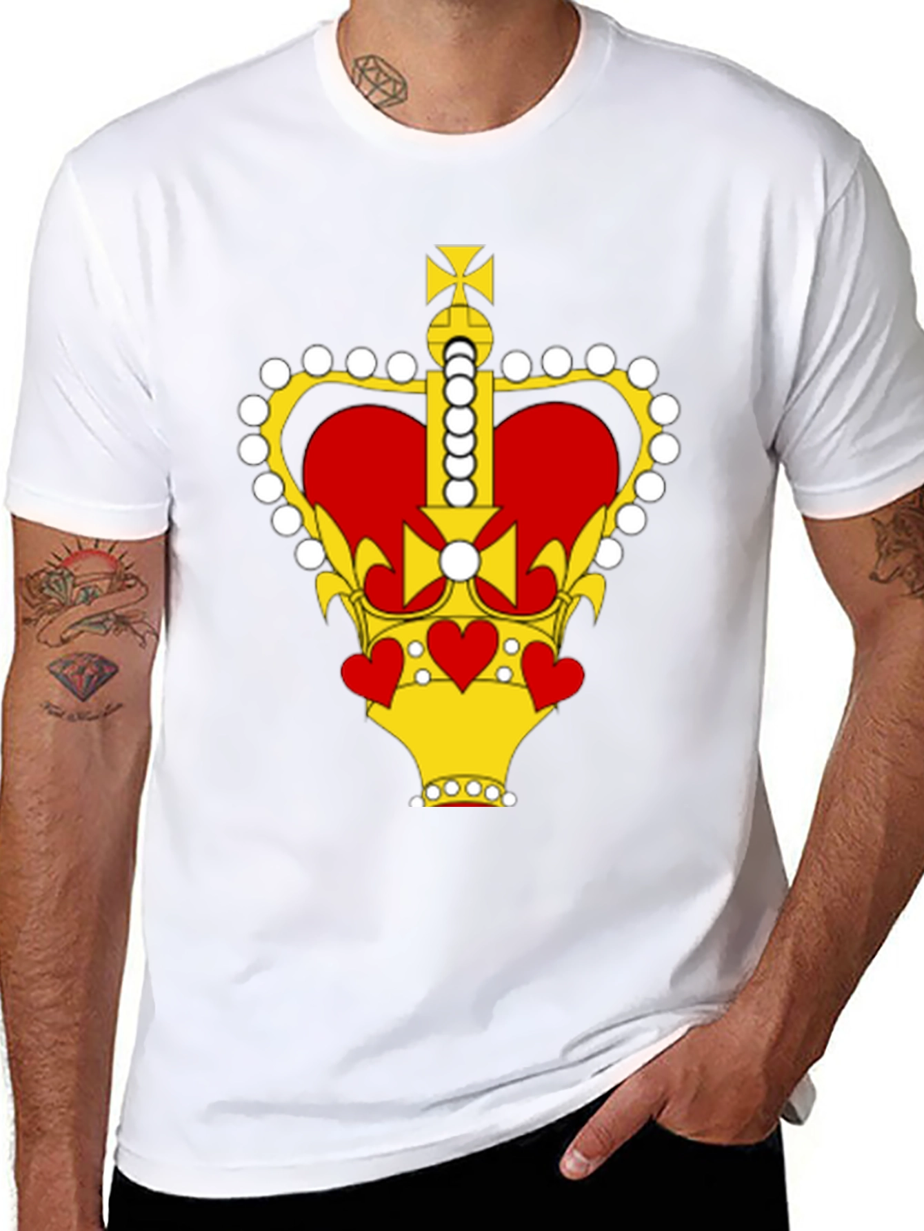 Royal Crown Graphic Tee - Stylish Black T-Shirt