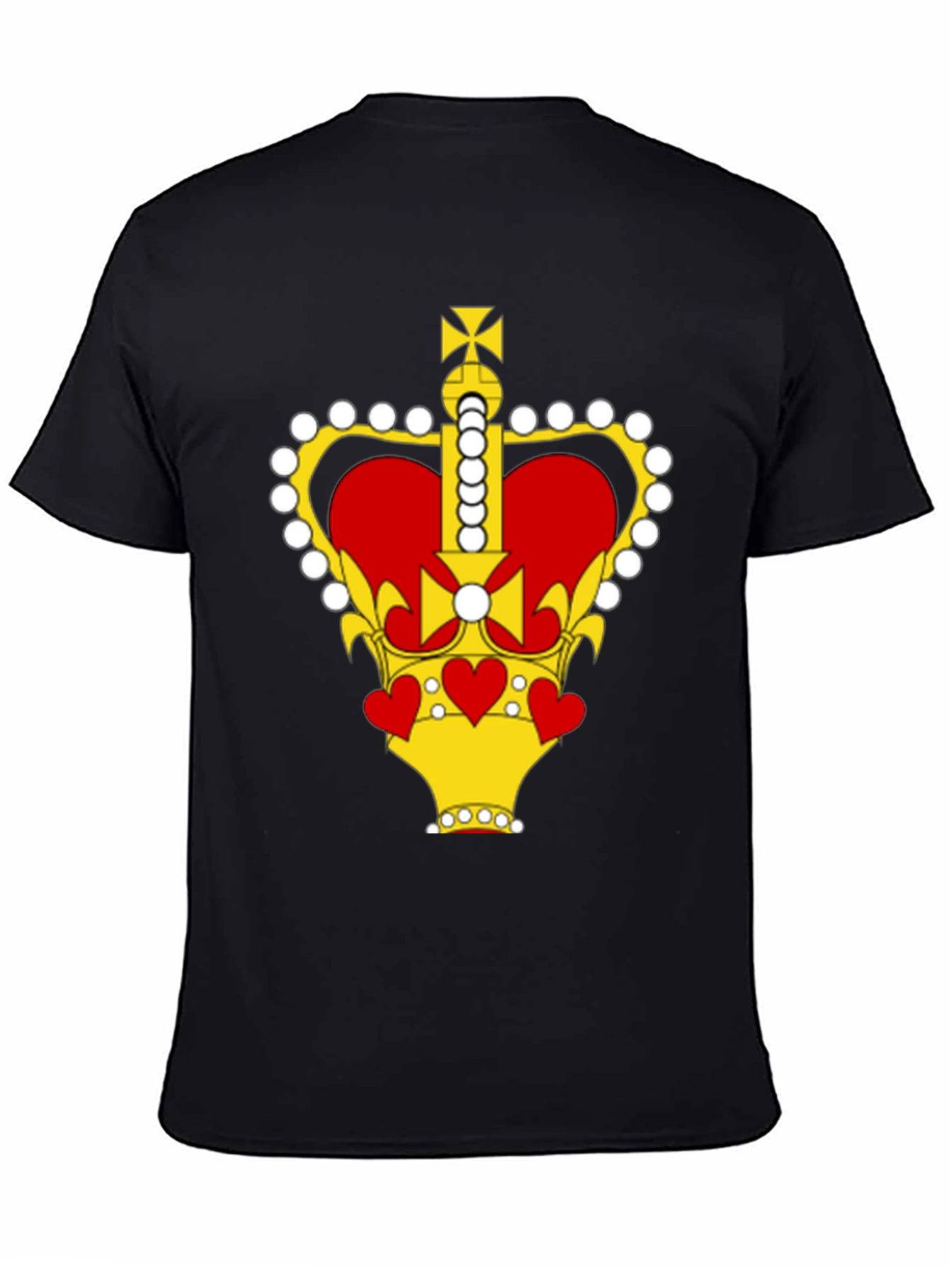 Royal Crown Graphic Tee - Stylish Black T-Shirt