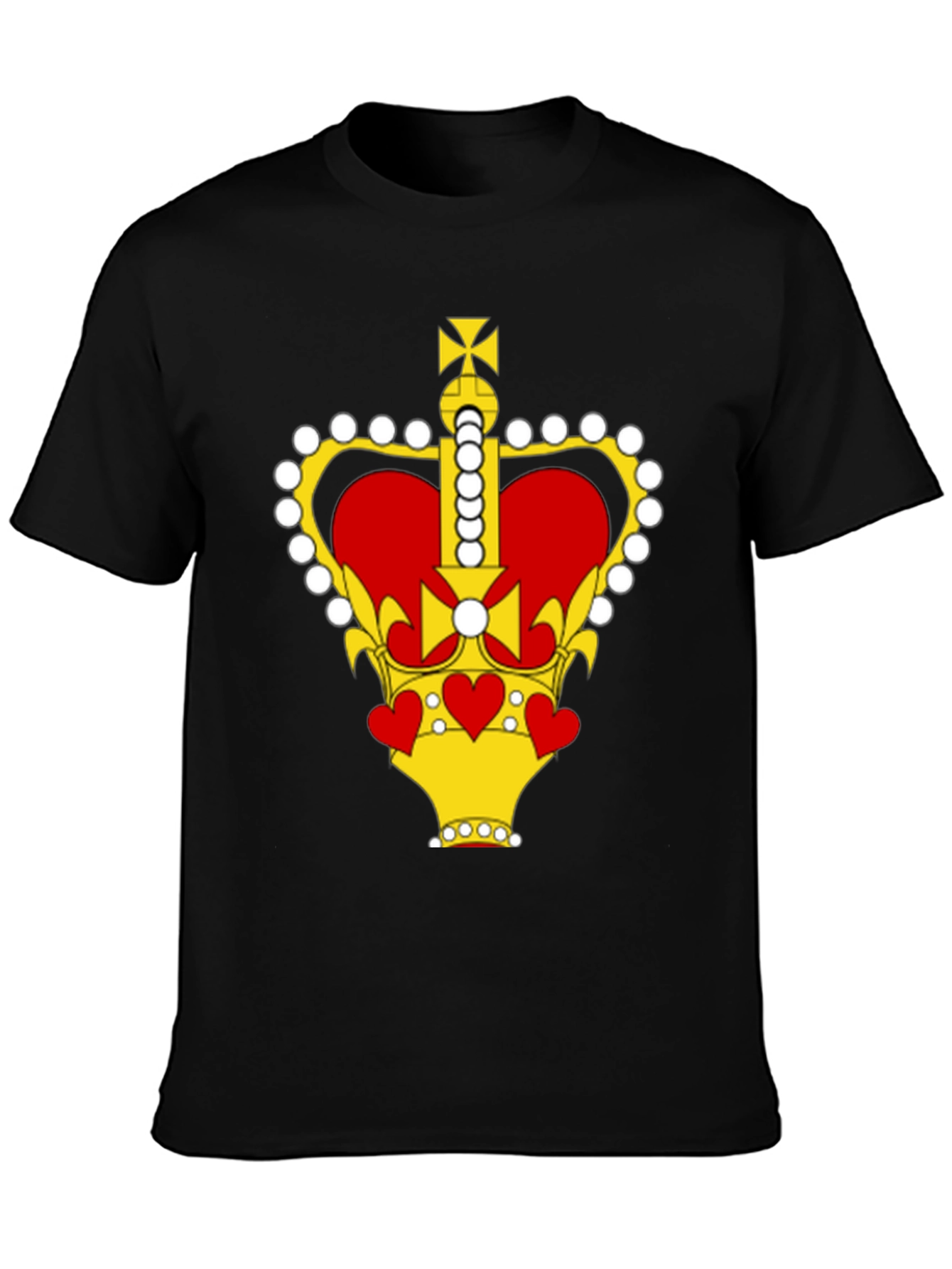 Royal Crown Graphic Tee - Stylish Black T-Shirt