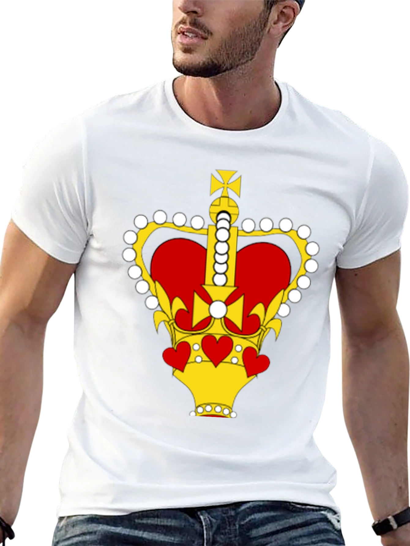 Royal Crown Graphic Tee - Stylish Black T-Shirt