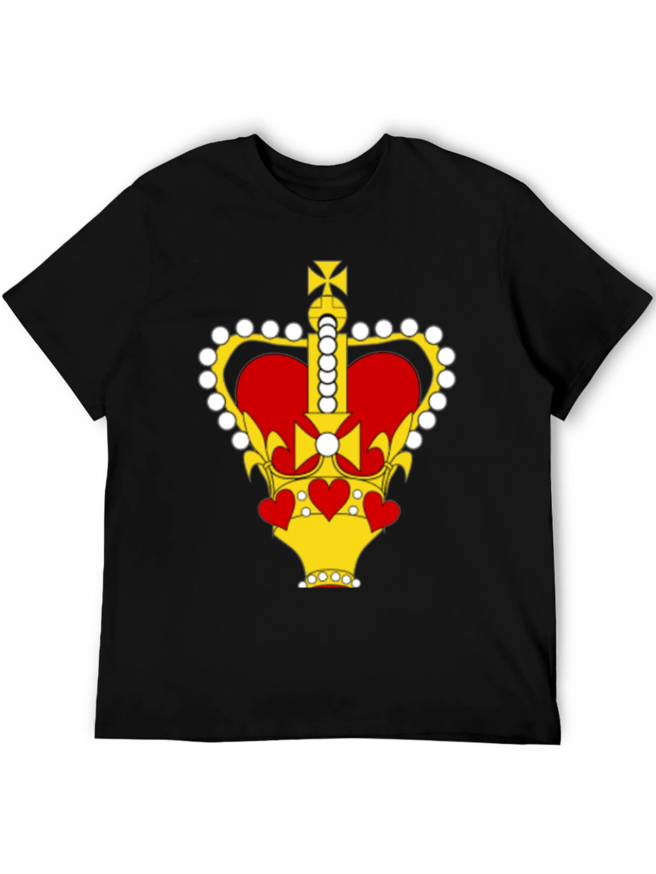 Royal Crown Graphic Tee - Stylish Black T-Shirt
