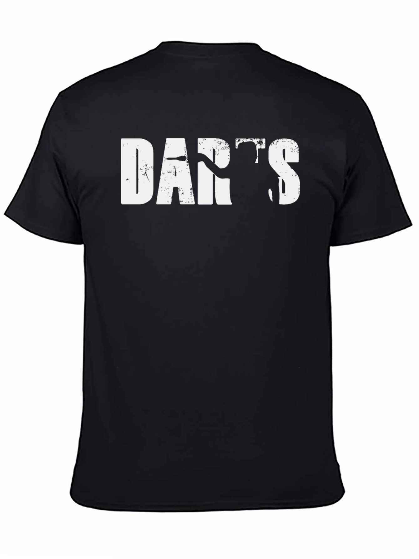 Darts Thrower Graphic T-Shirt - Casual Black Tee