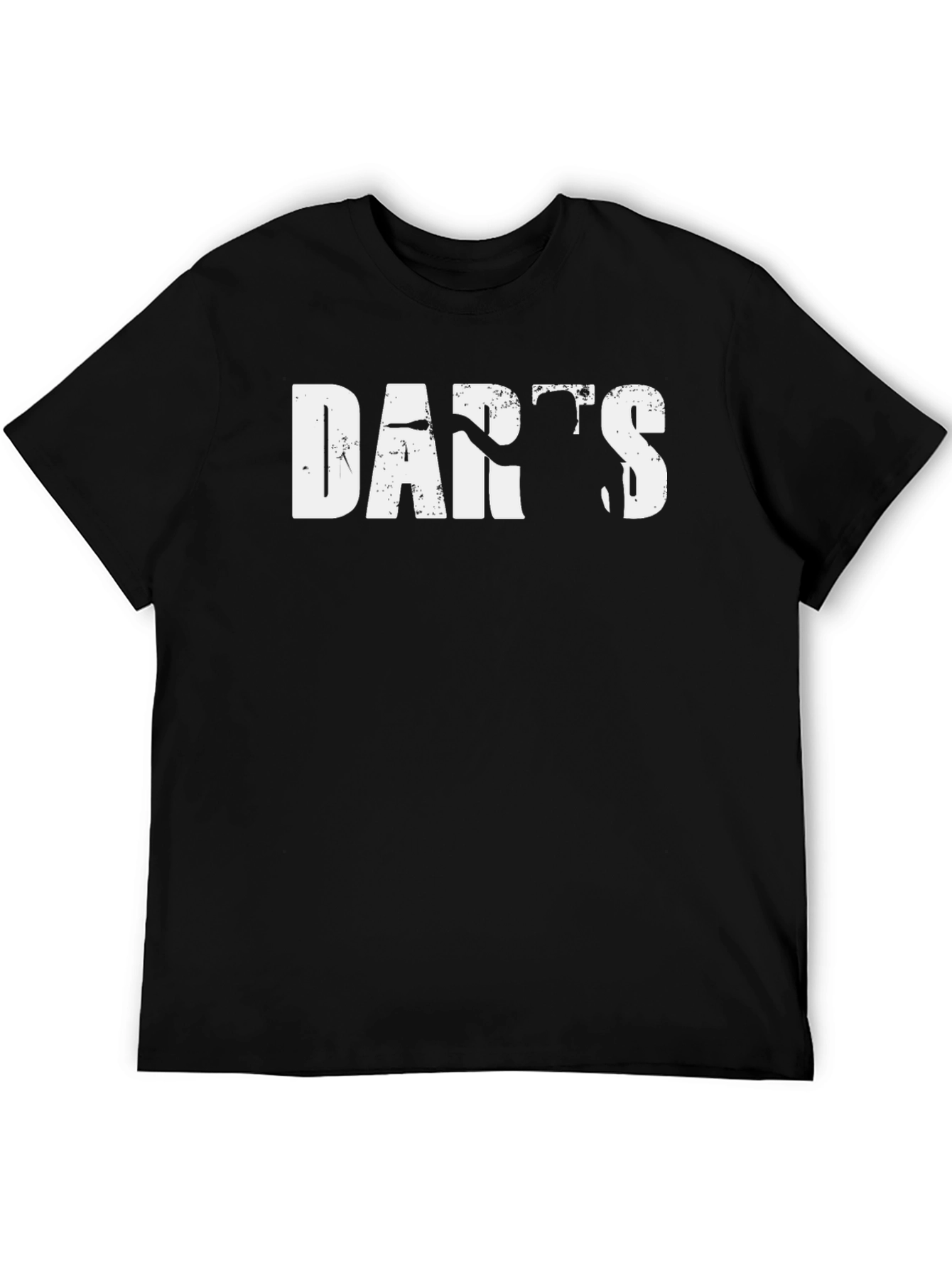 Darts Thrower Graphic T-Shirt - Casual Black Tee