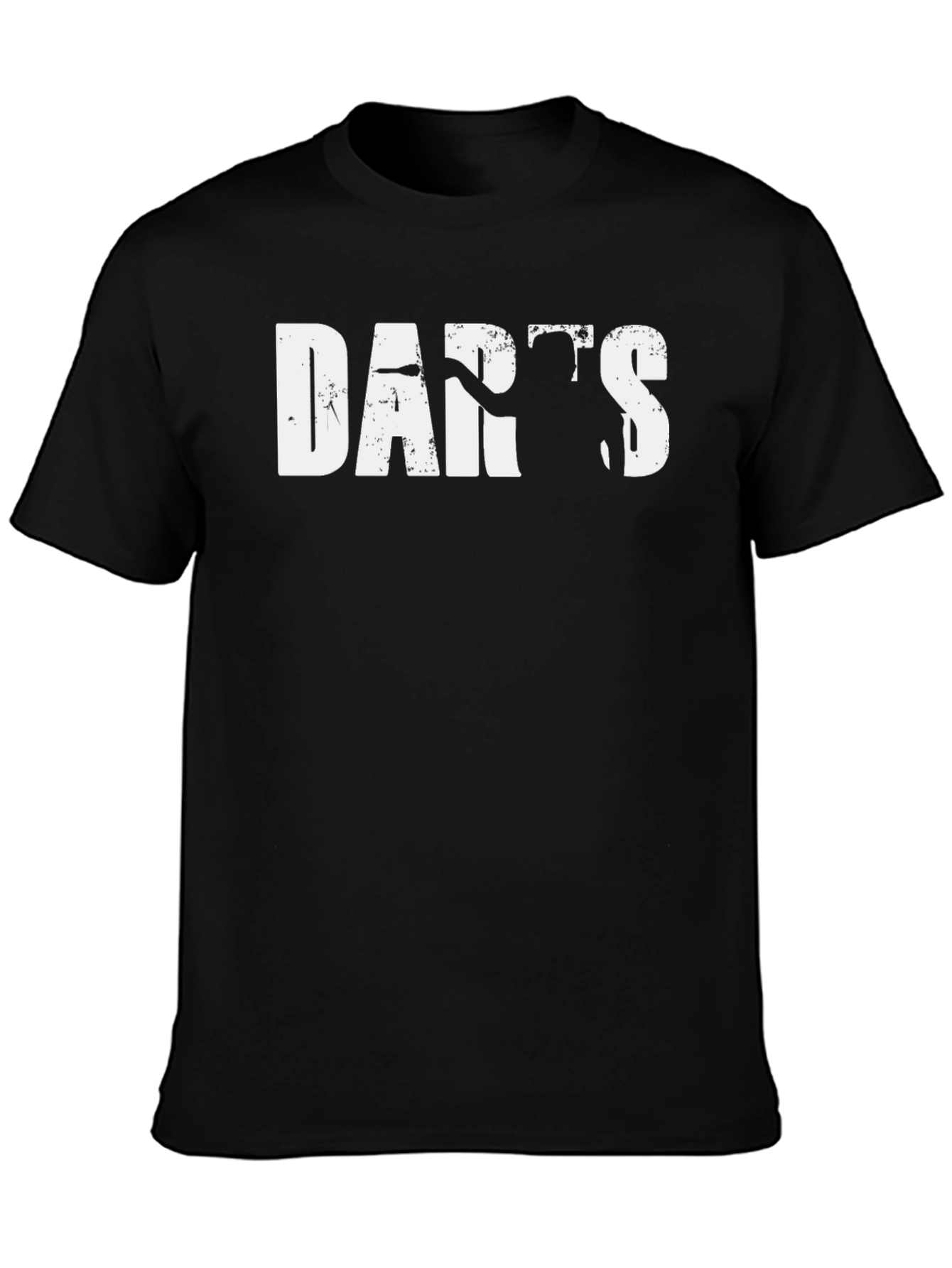 Darts Thrower Graphic T-Shirt - Casual Black Tee