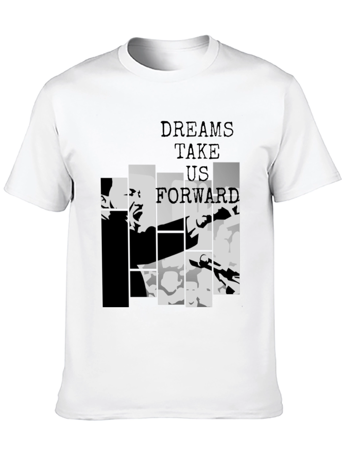 Dreams Take Us Forward Black Graphic Tee