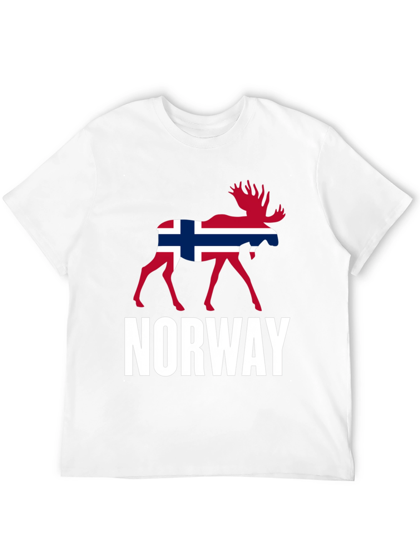 Norway Moose Graphic Tee - Black Cotton Shirt