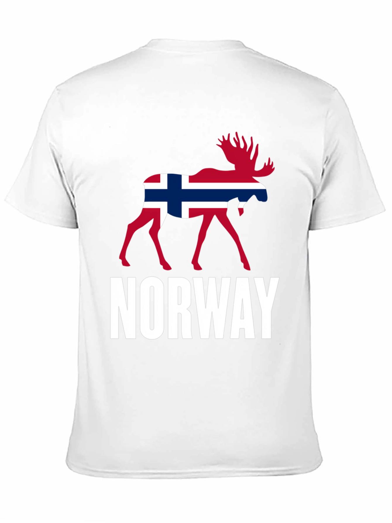 Norway Moose Graphic Tee - Black Cotton Shirt