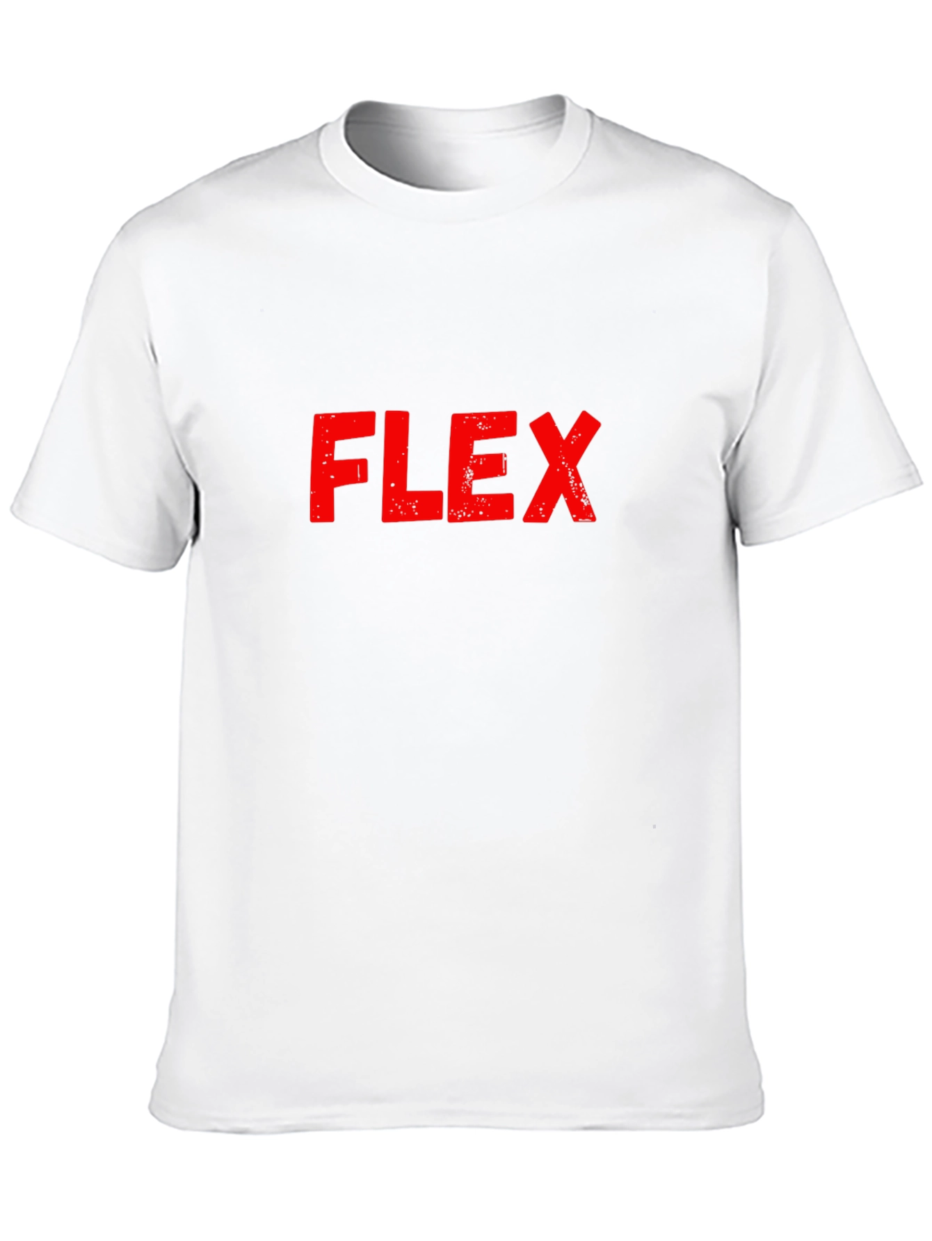 Flex Graphic Tee - Bold Red Print on Black