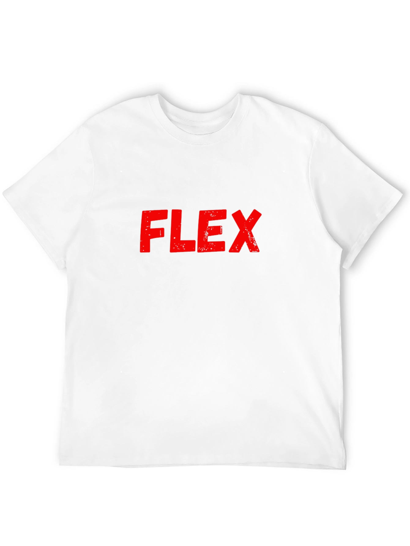 Flex Graphic Tee - Bold Red Print on Black