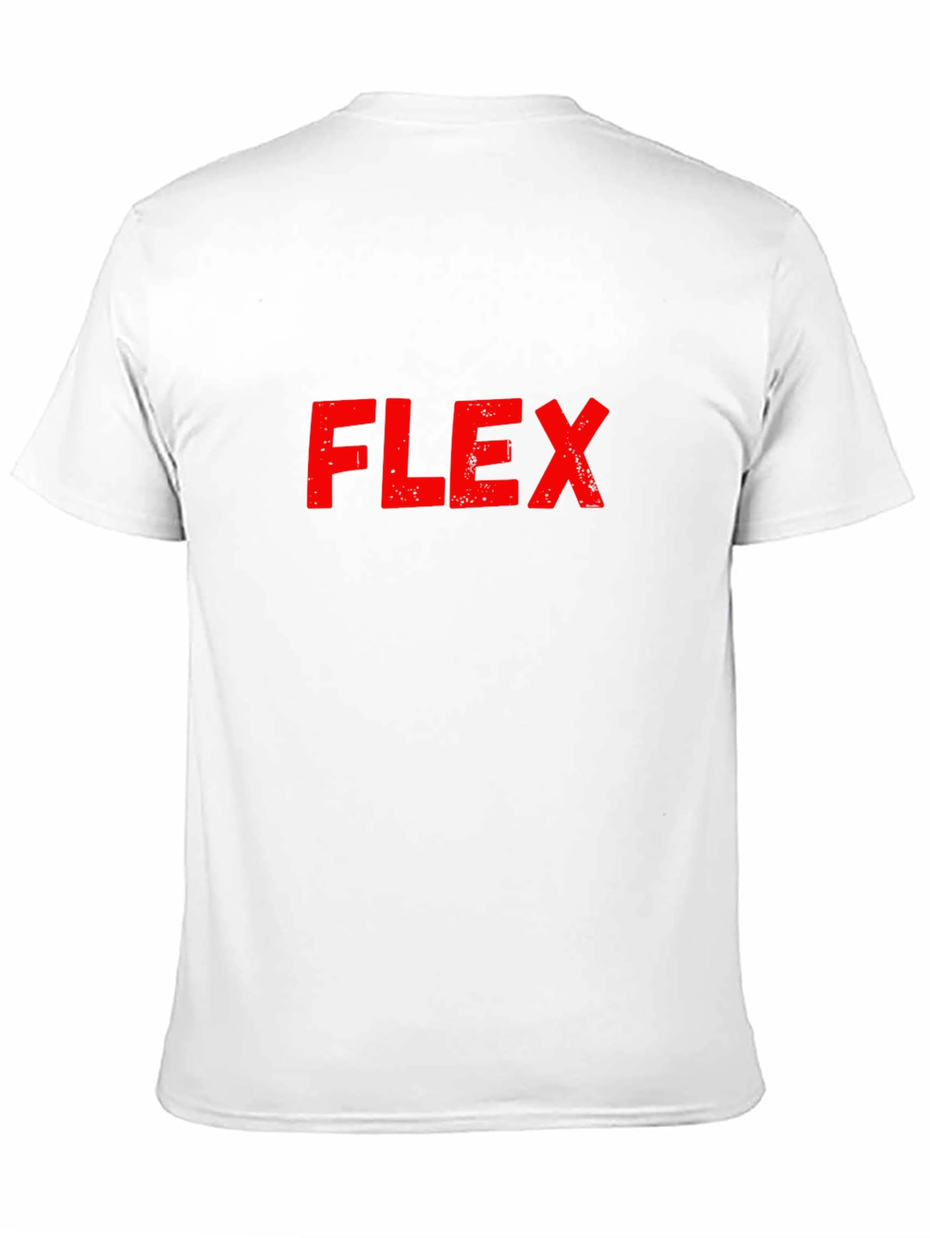 Flex Graphic Tee - Bold Red Print on Black