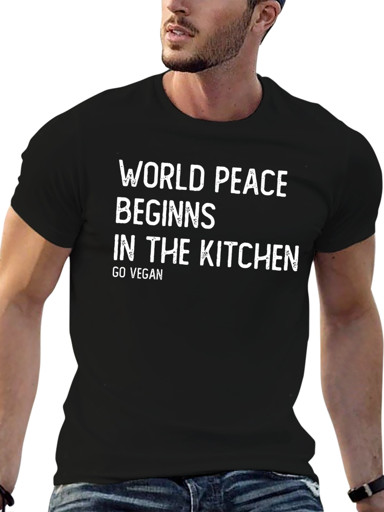 Vegan World Peace T-Shirt - Kitchen Begins