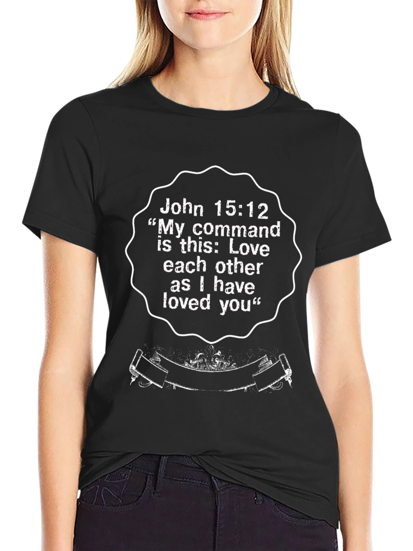 John 15:12 Graphic T-Shirt - Love One Another