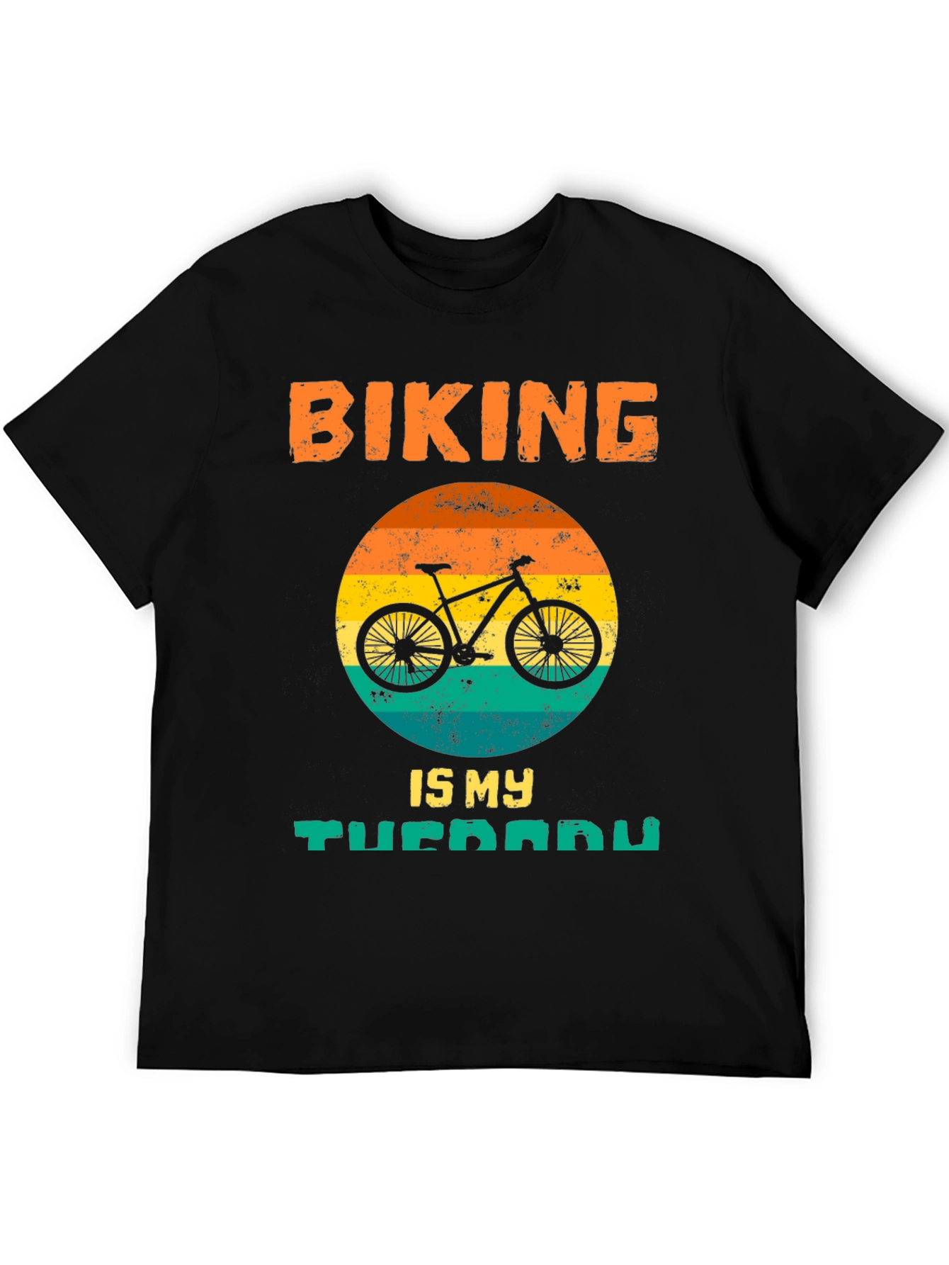 Biking Is My Therapy Graphic Tee