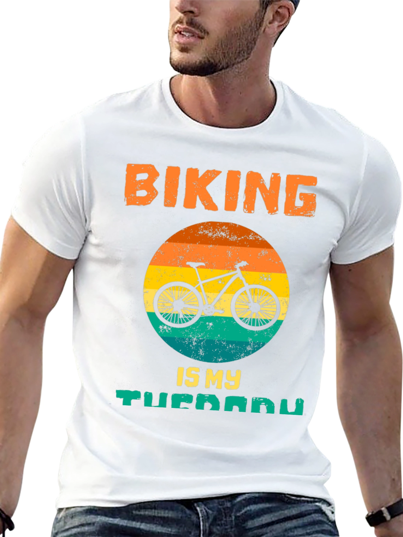 Biking Is My Therapy Graphic Tee