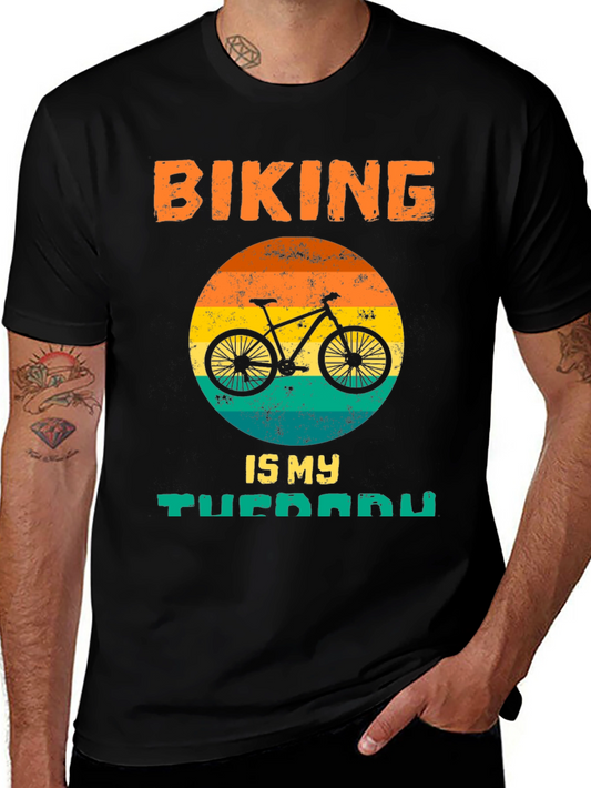 Biking Is My Therapy Graphic Tee