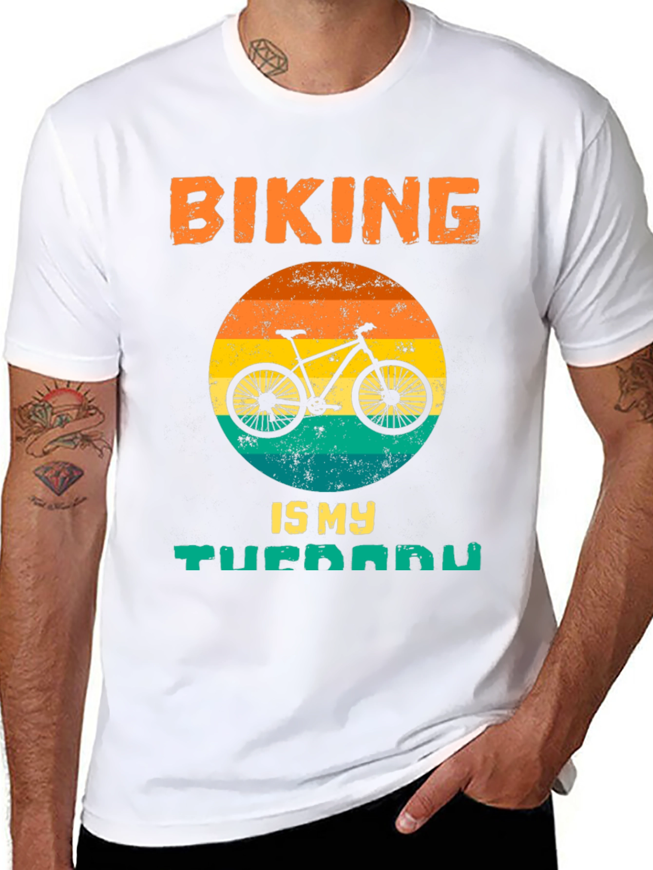 Biking Is My Therapy Graphic Tee