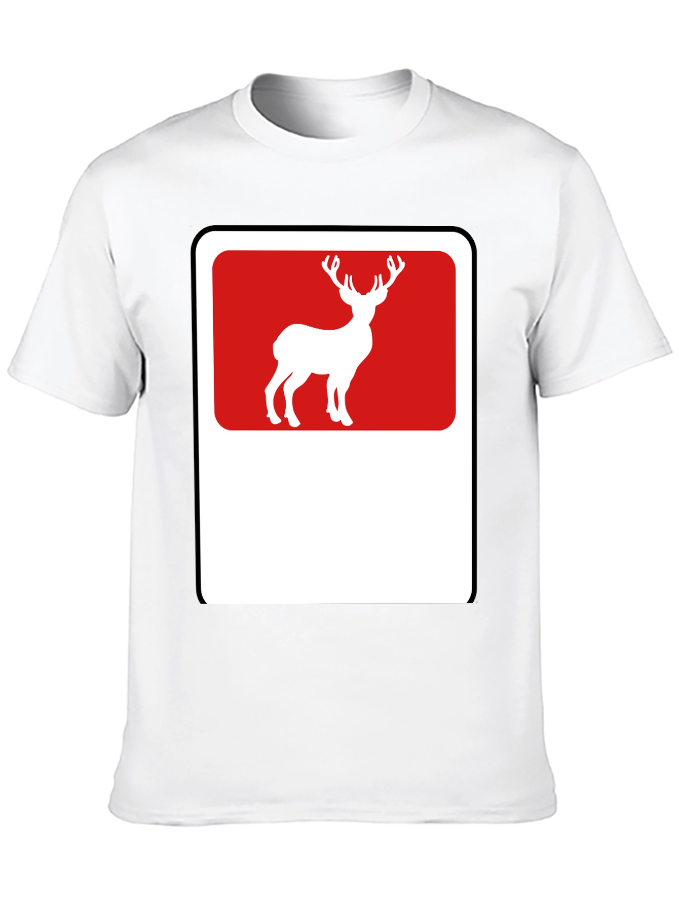 Deer Graphic Tee - Black