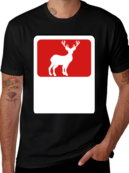 Deer Graphic Tee - Black
