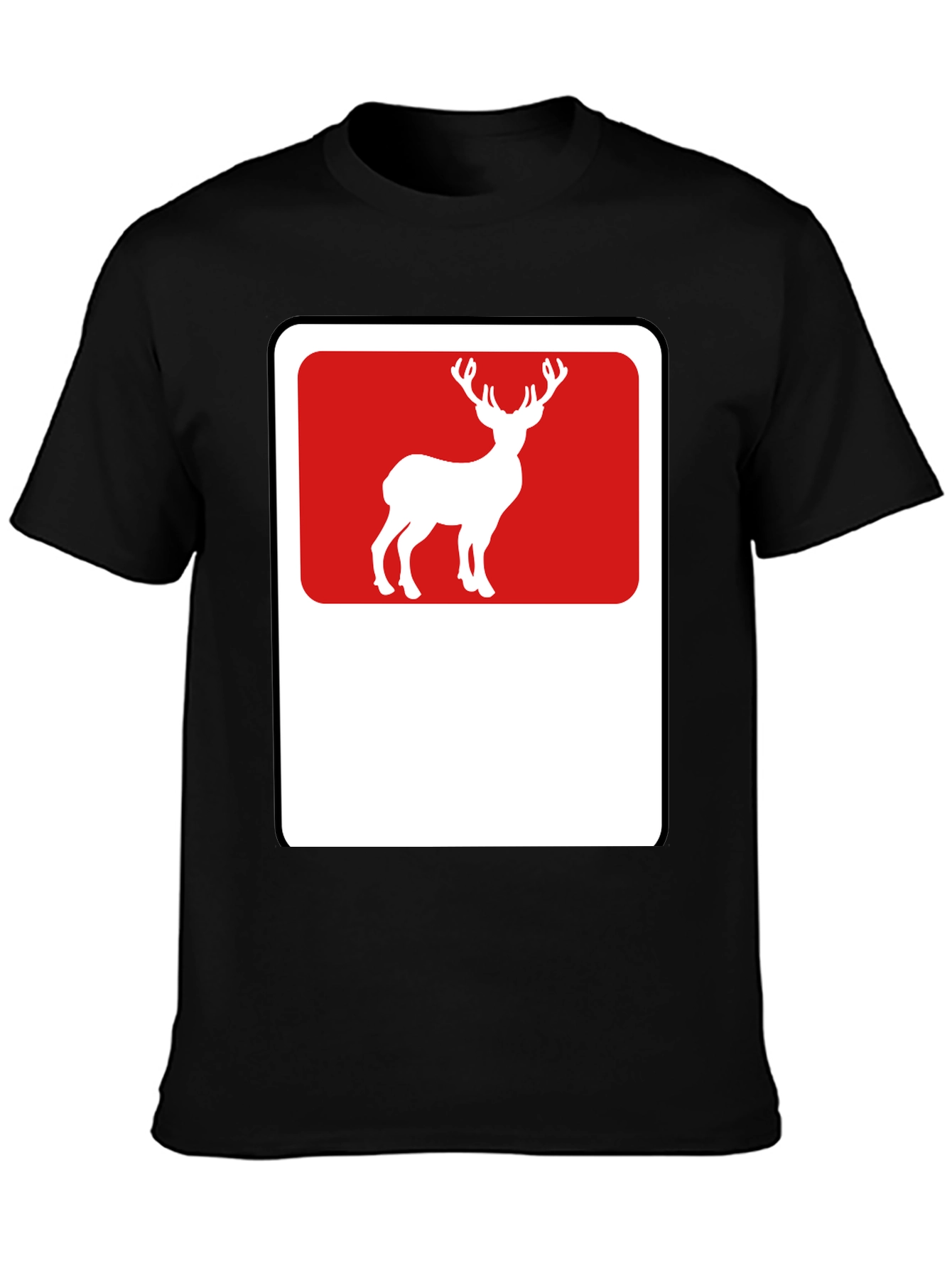 Deer Graphic Tee - Black