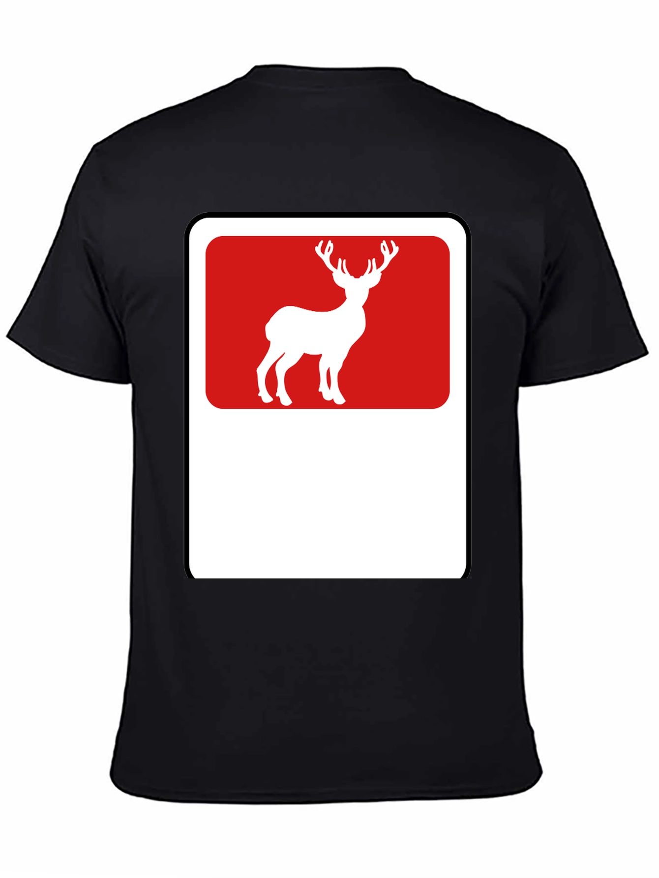 Deer Graphic Tee - Black