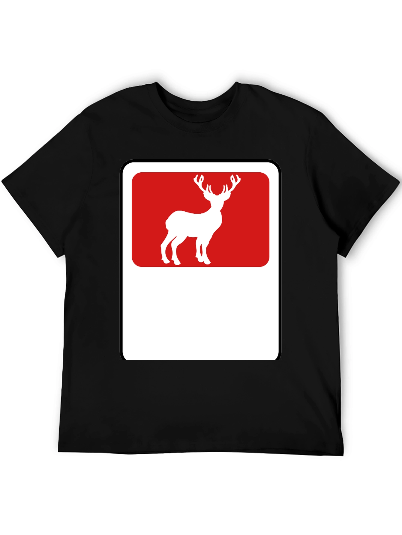 Deer Graphic Tee - Black